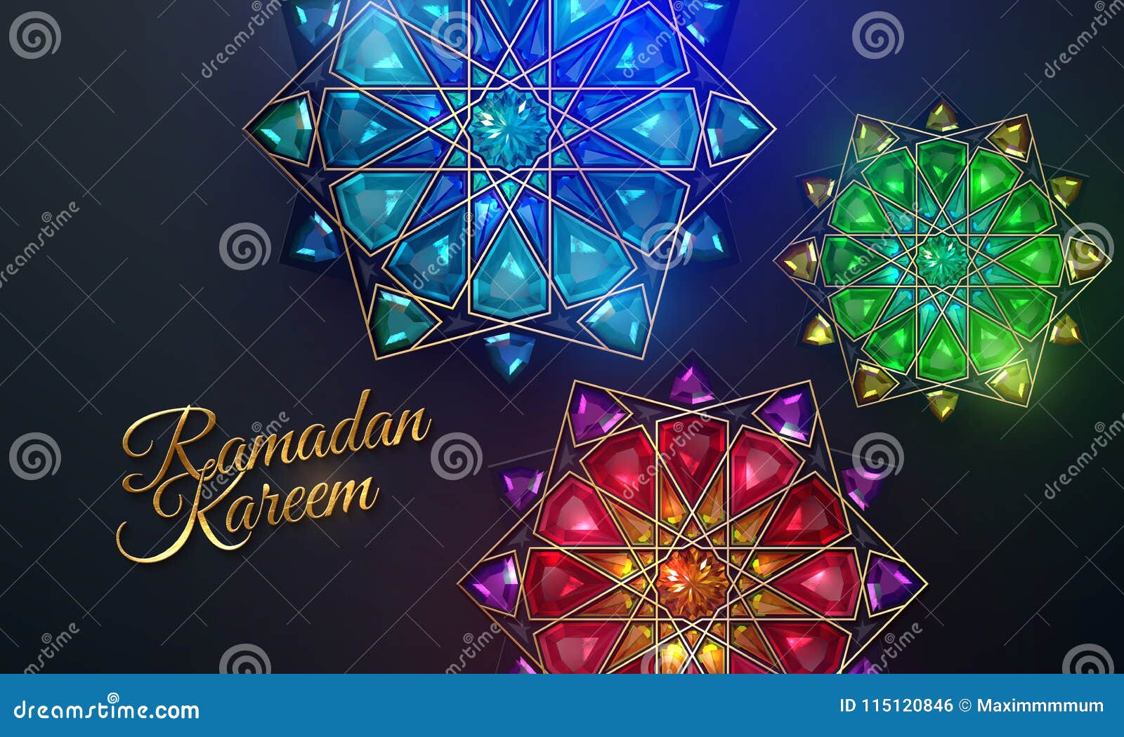 ramadan kareem. abstract girih flowers.