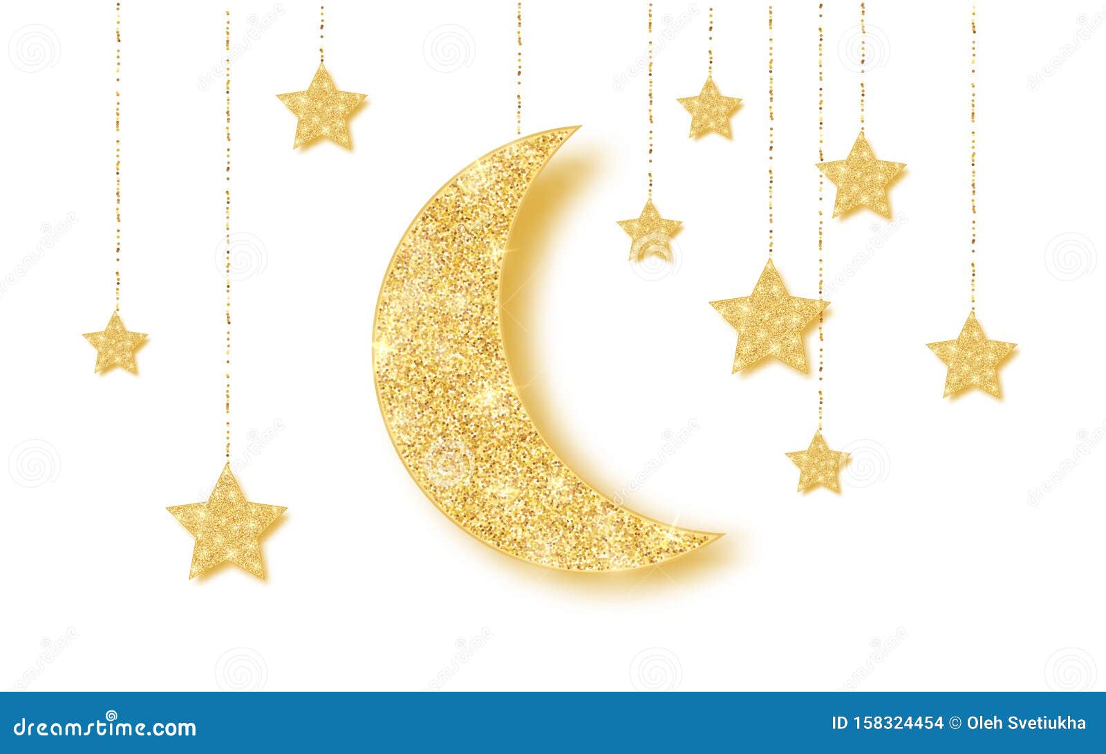 Glowing Moon Vector Illustration PNG Images