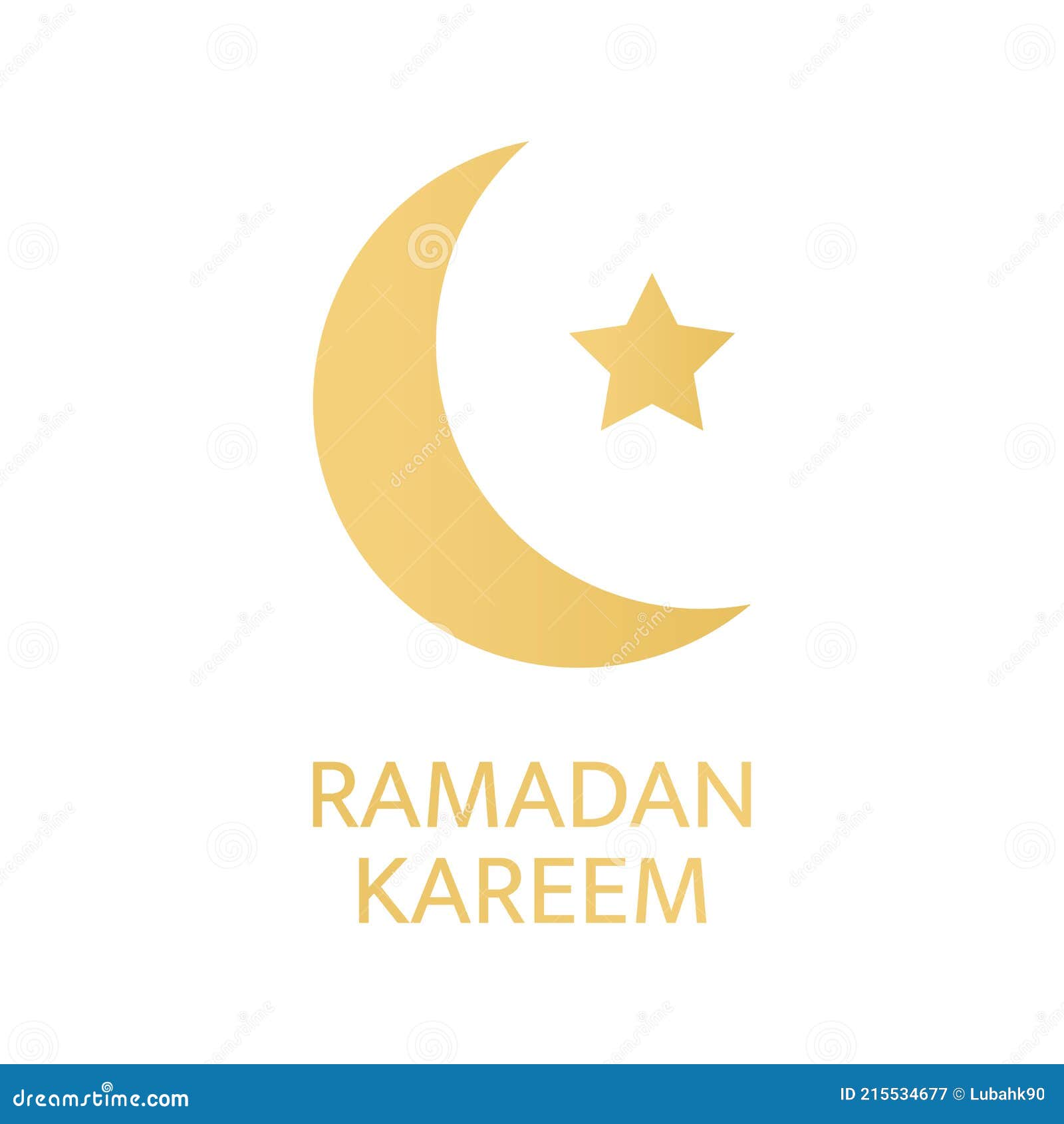 the golden crescent moon, Ramadan Kareem celebration with golden