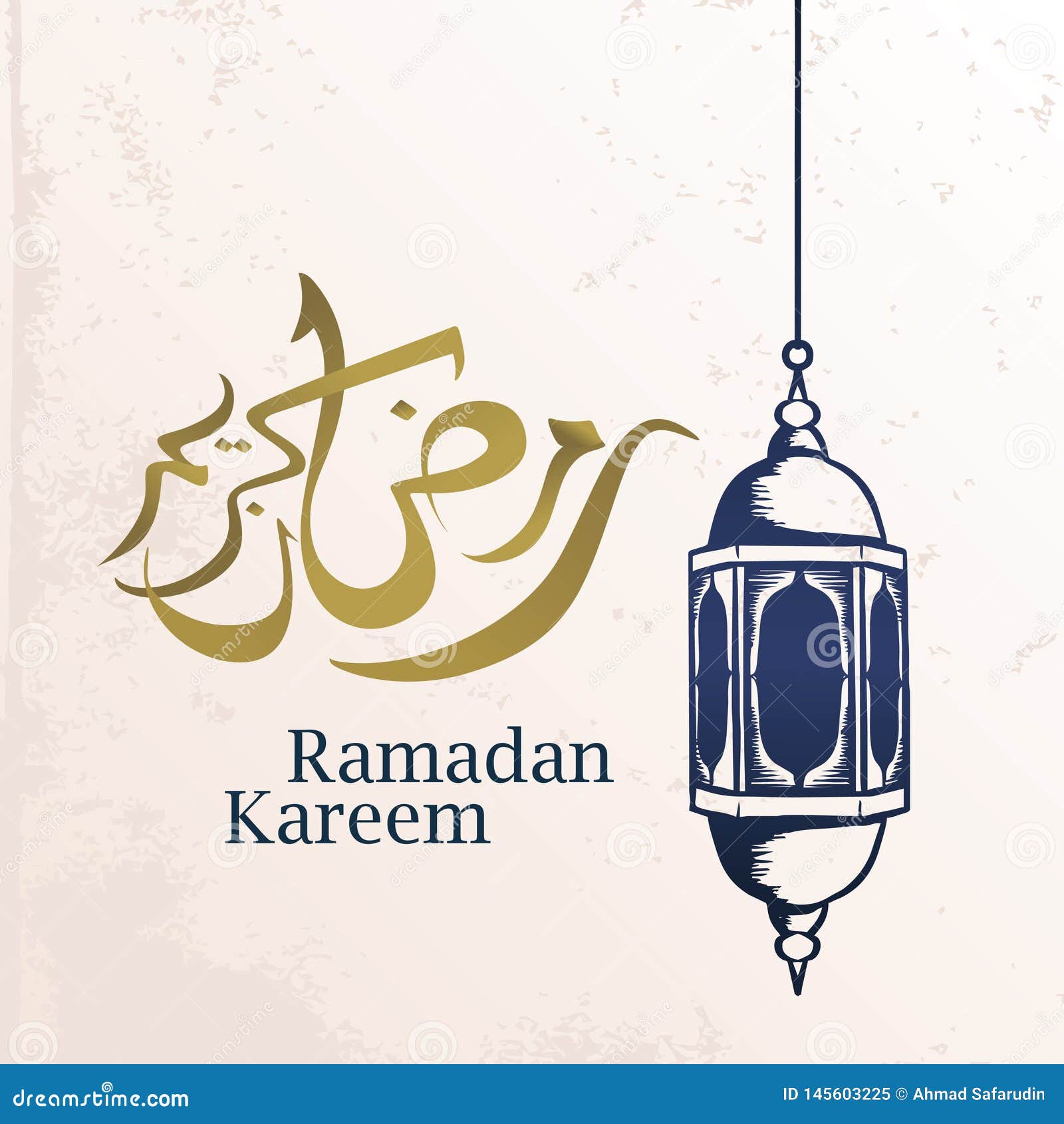 Ramadan Kareem Greeting Design With Arabic Calligraphy And Islamic