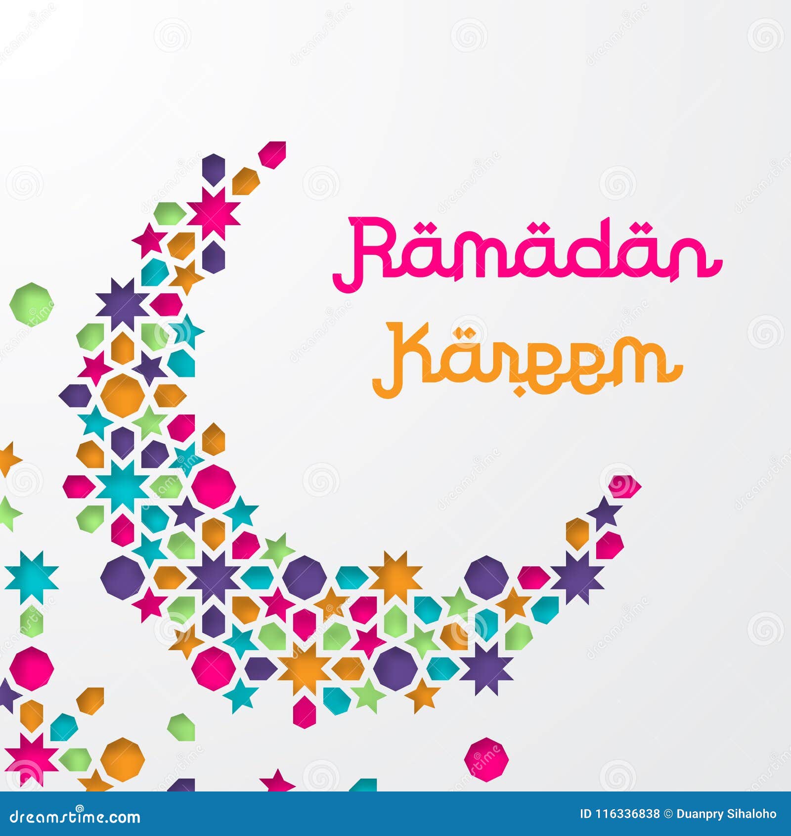 Ramadan Kareem Greeting-Kartenschablone