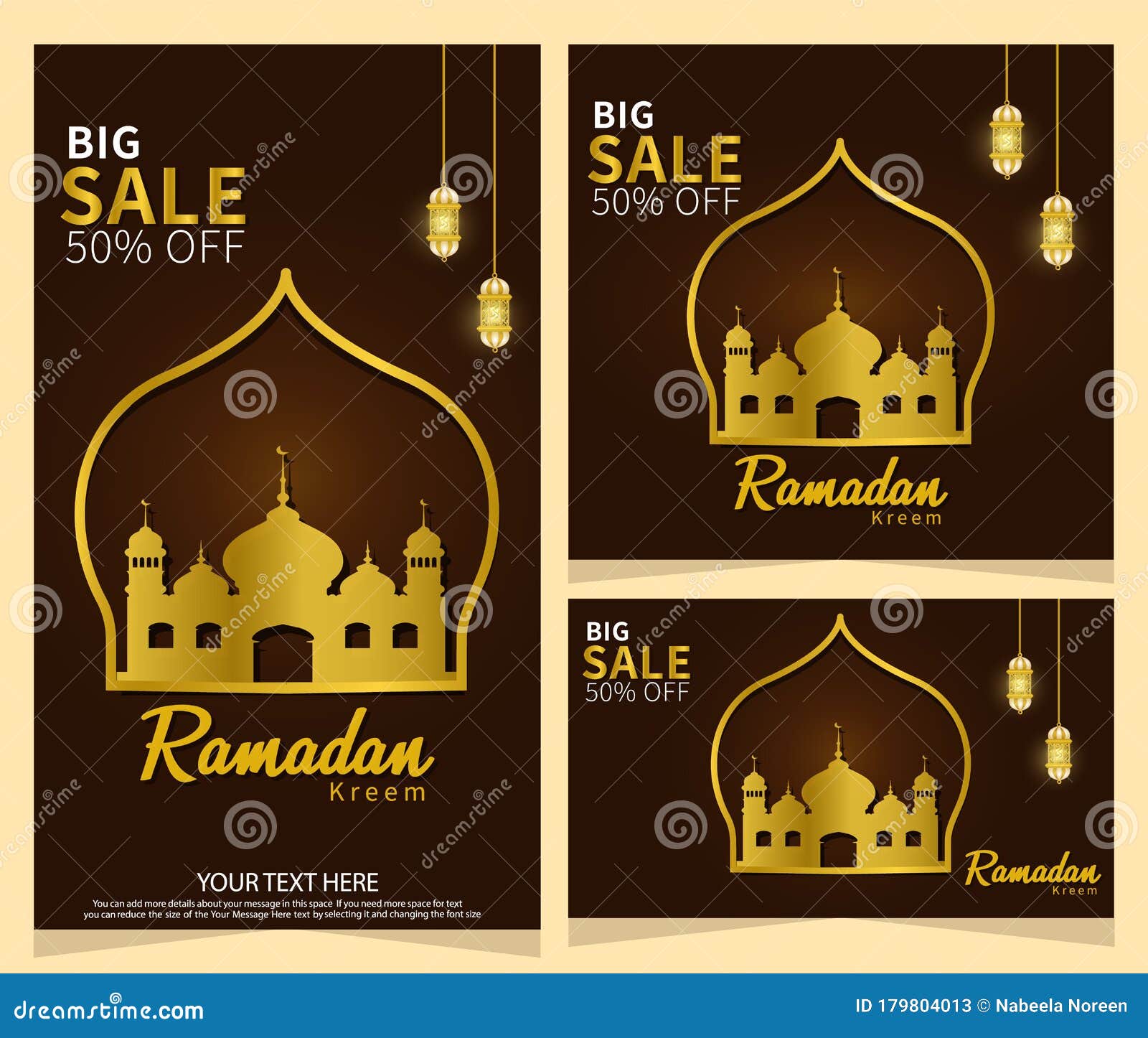 Ramadan Kareem Islamic Design Happy And Blessed Ramazan Sale