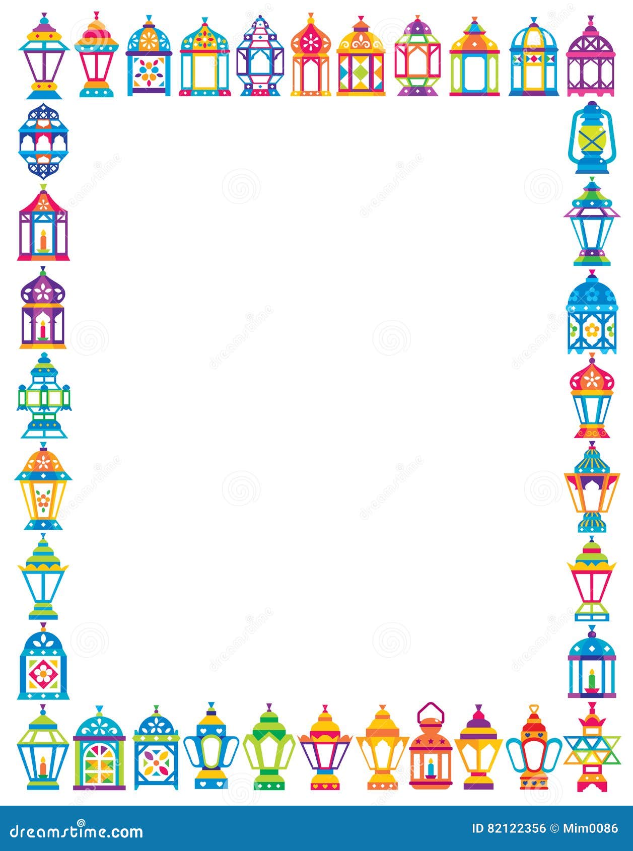 ramadan lanterns frame