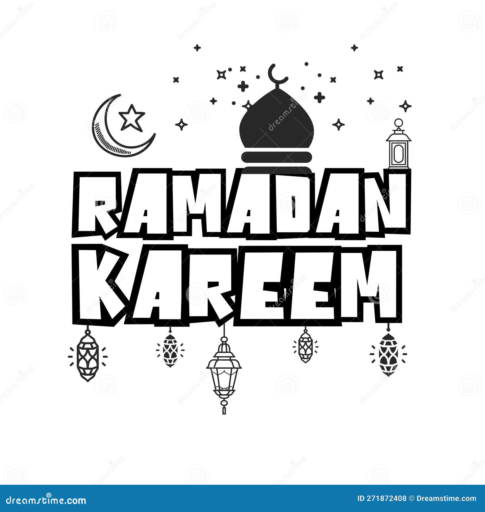 Ramadan Mubarak: Cartolina Di Auguri Con Decorazione Islamica.  Illustrazione di Stock - Illustrazione di bandiera, grafico: 271872408
