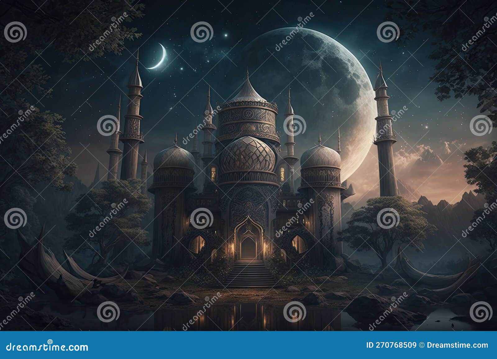 Ramadan Reflections: a Time for Spiritual Renewal and Connection Stock Illustration 