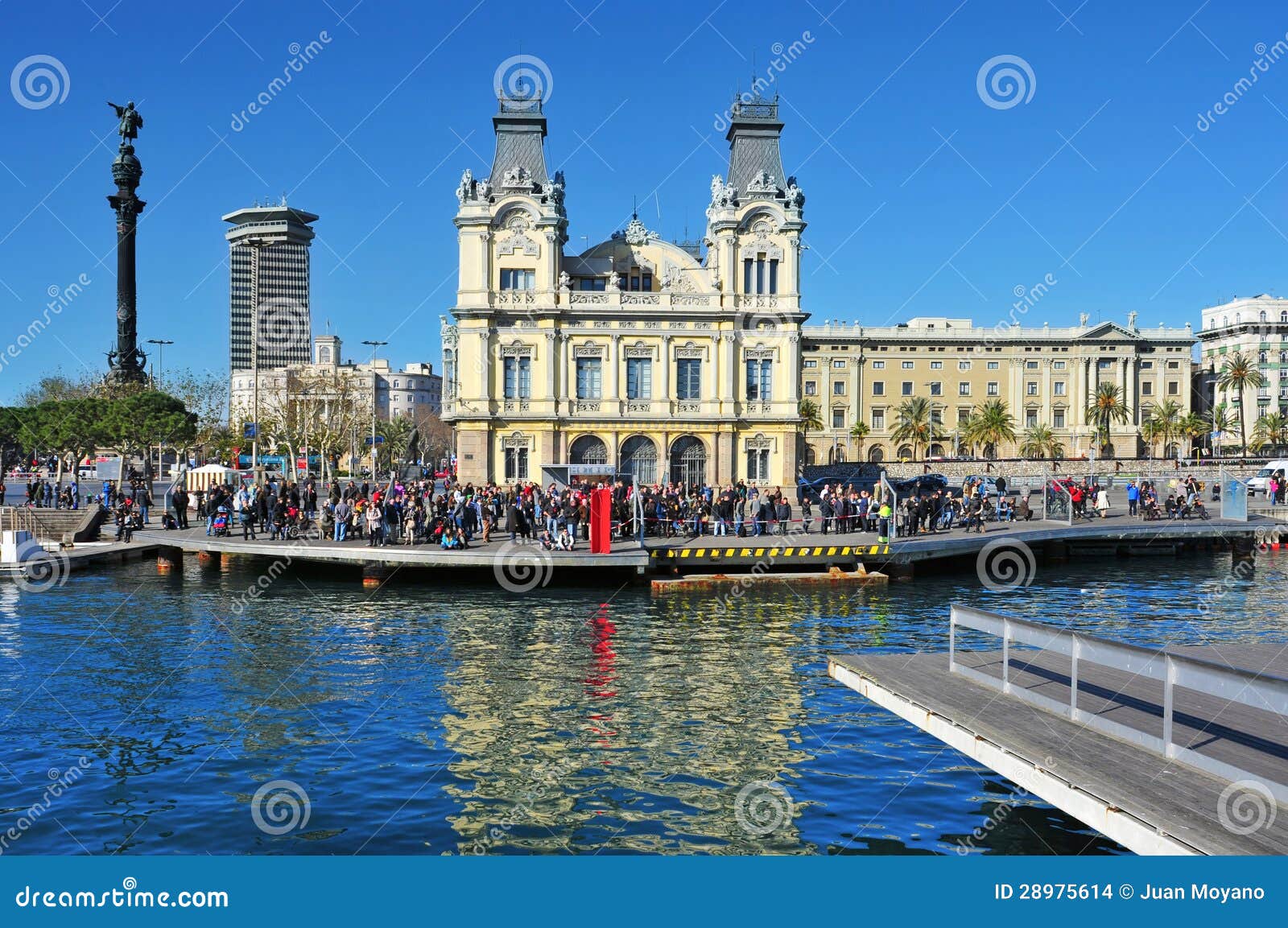 Rambla De Mar and Port Vell in Barcelona, Spain Editorial Stock Image ...