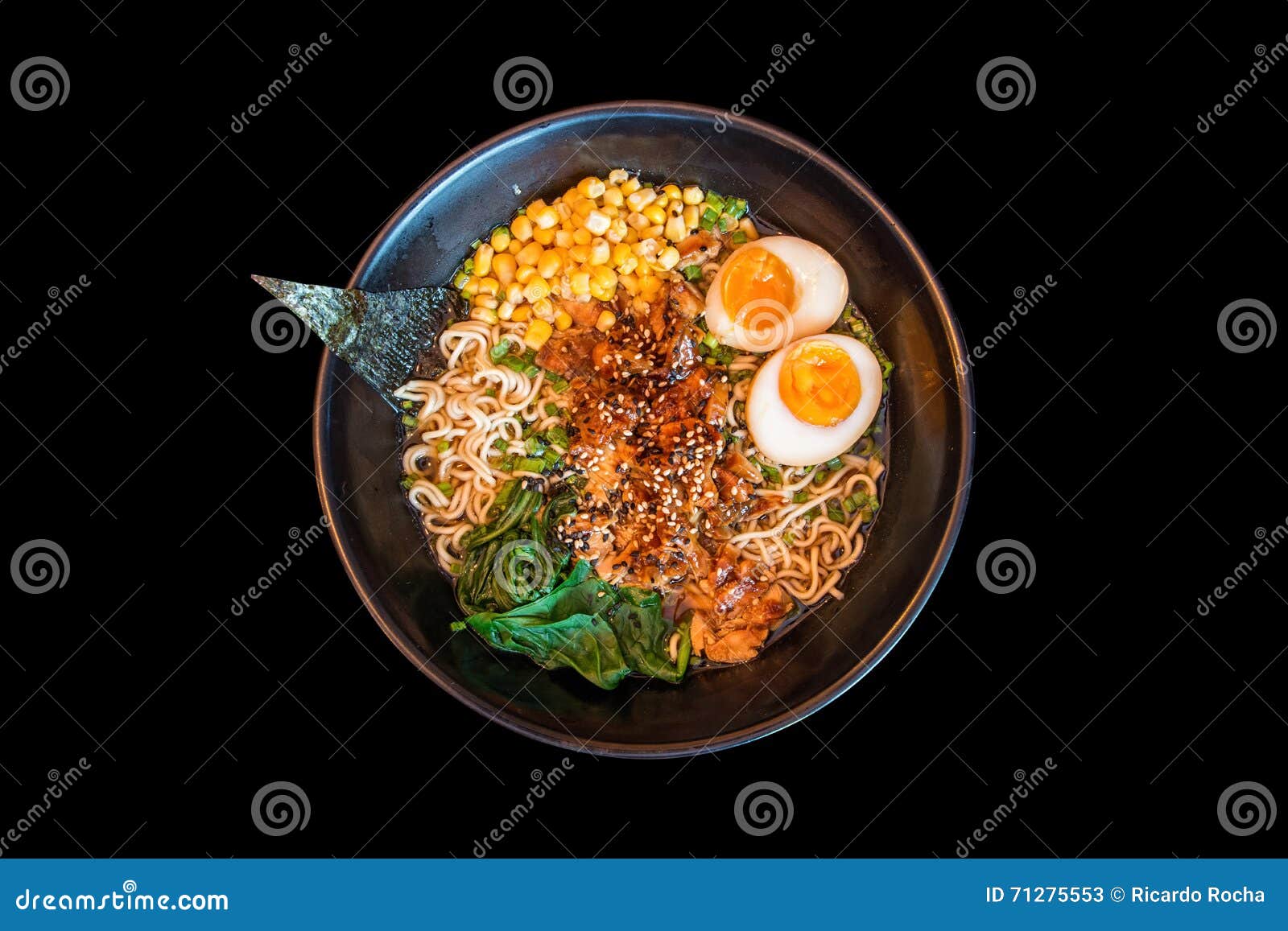 Ramen stock image. Image of noodles, vegetable, broth - 71275553