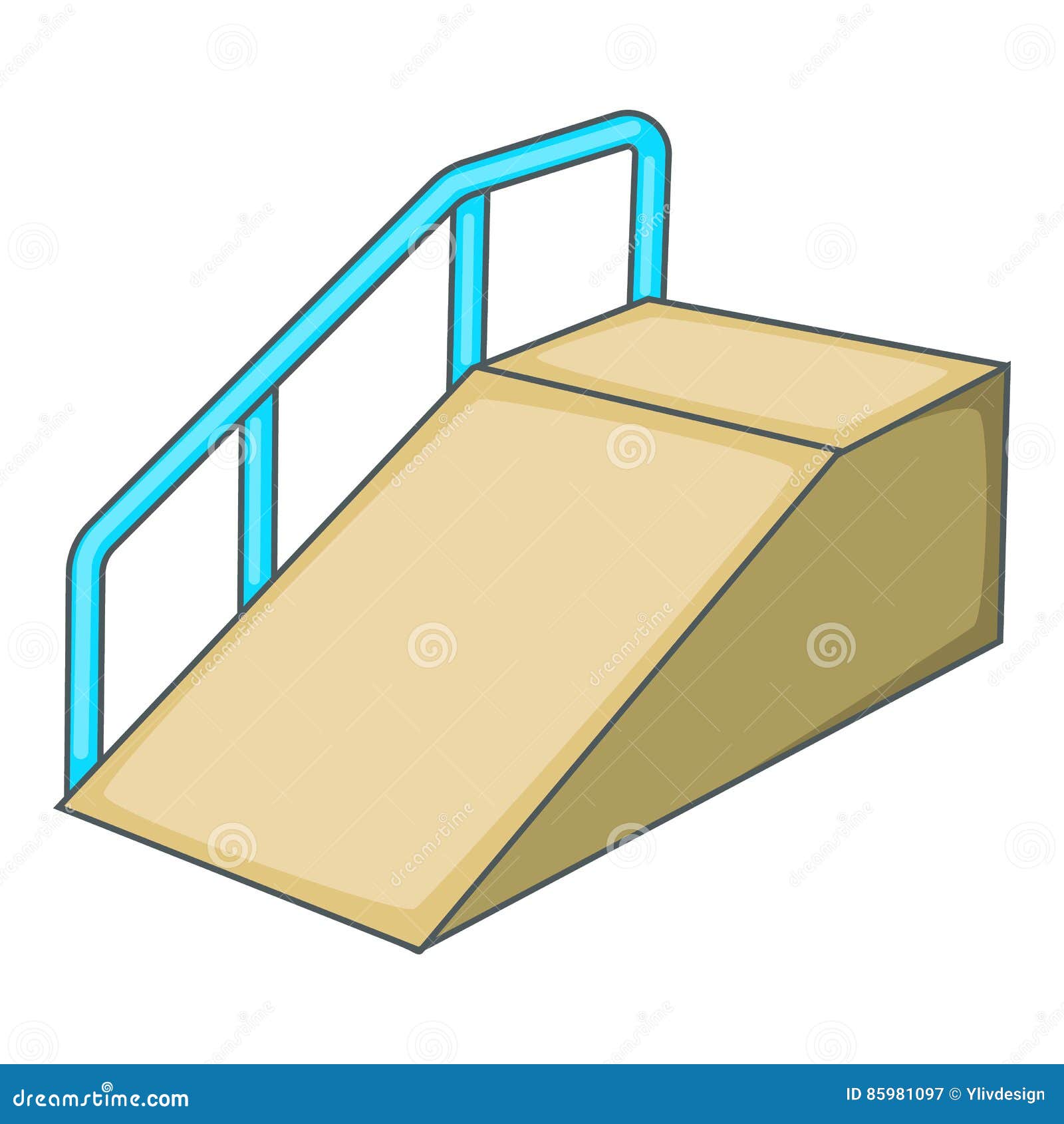 ramp for the disabled icon, cartoon style