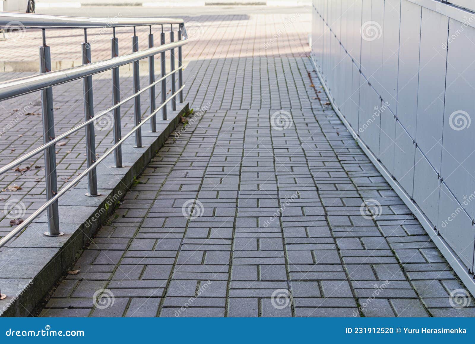 A Ramp and Metal Railing in the Hospital for the Reception of Patients ...