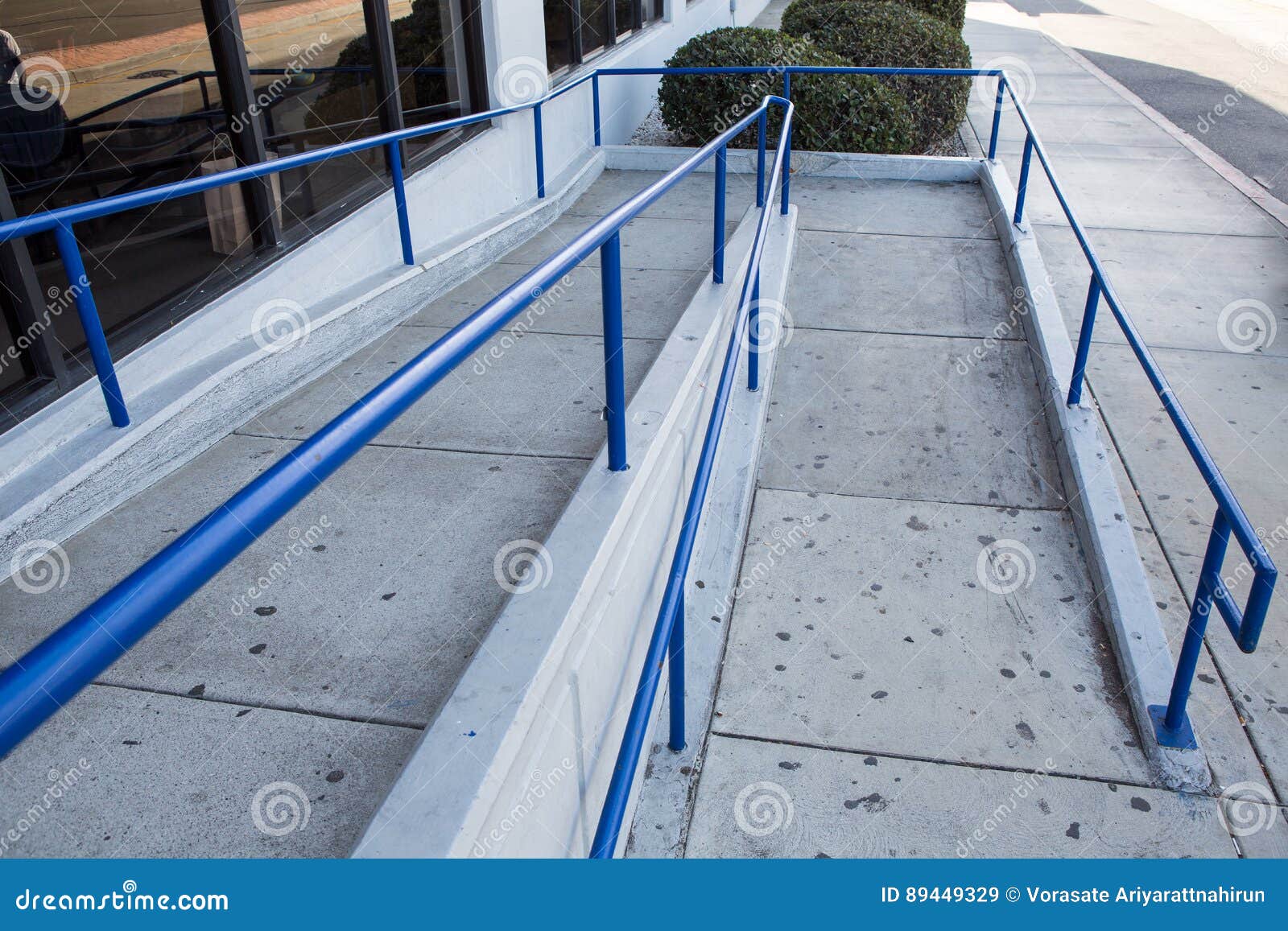 Ramp Way for Support Wheelchair Disabled People. Stock Image Image of