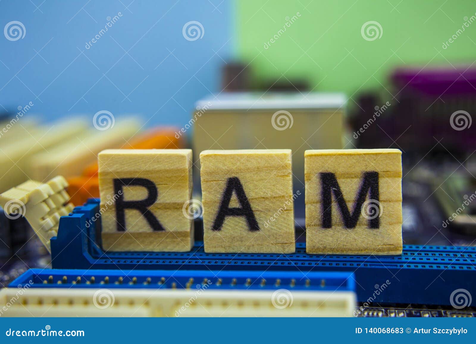 Random Access Memory or RAM Word on Wooden Cubes with Technology ...