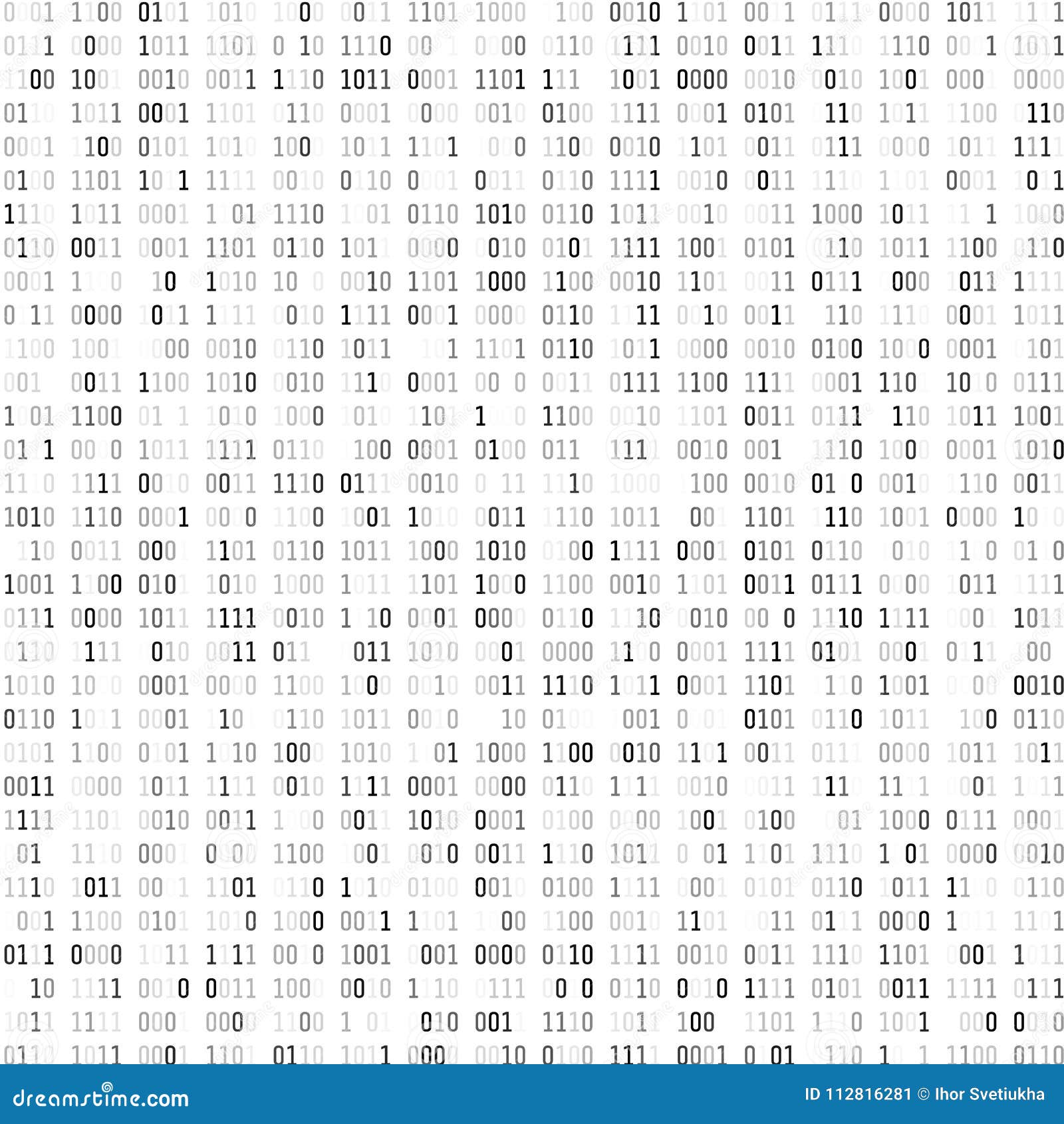 random binary coding. technology digital background. black and white binary code.  