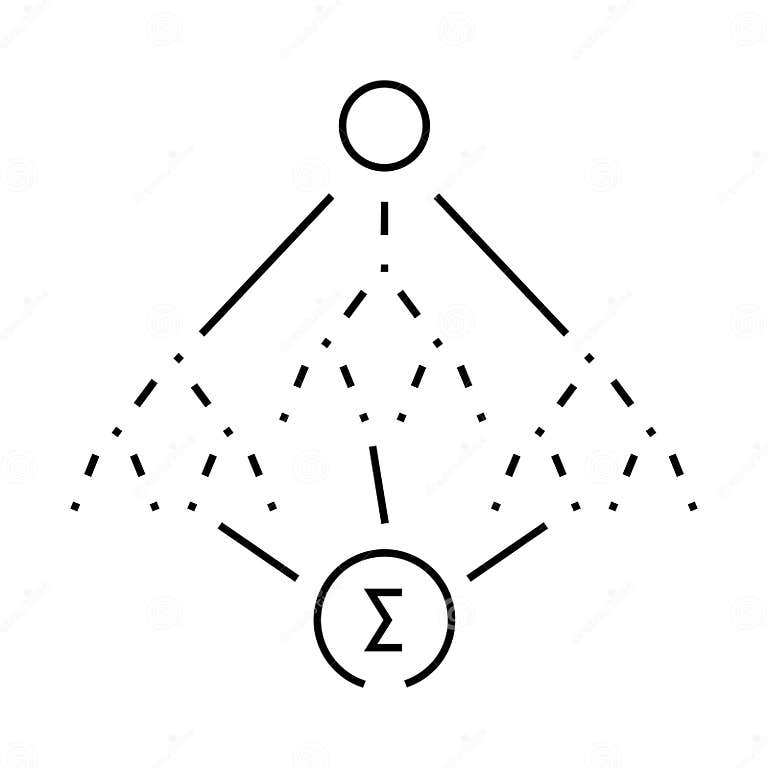 Random Forest Algorithm Line Icon Vector Illustration Stock Vector ...