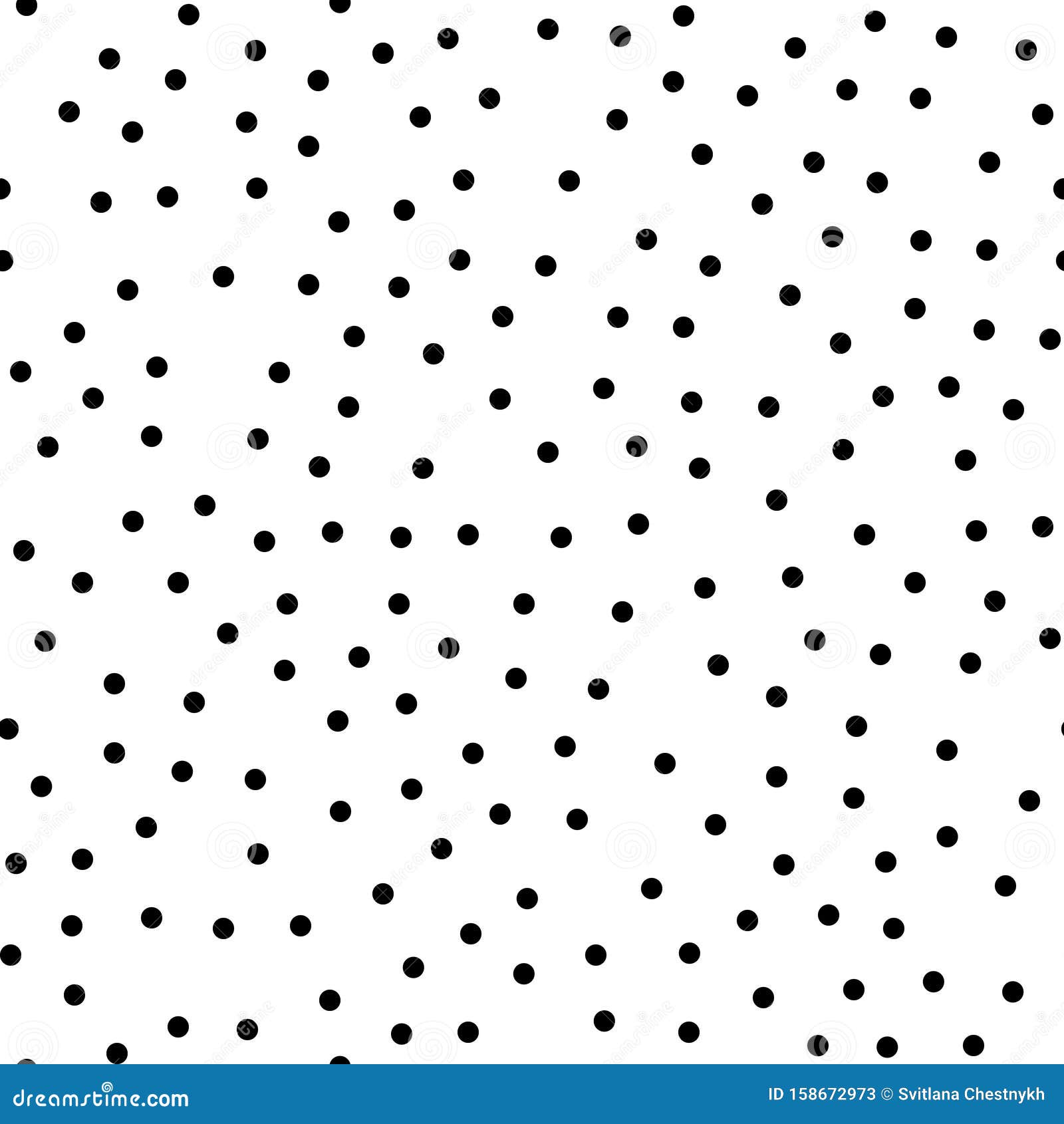 random scattered polka dots, abstract black and white background