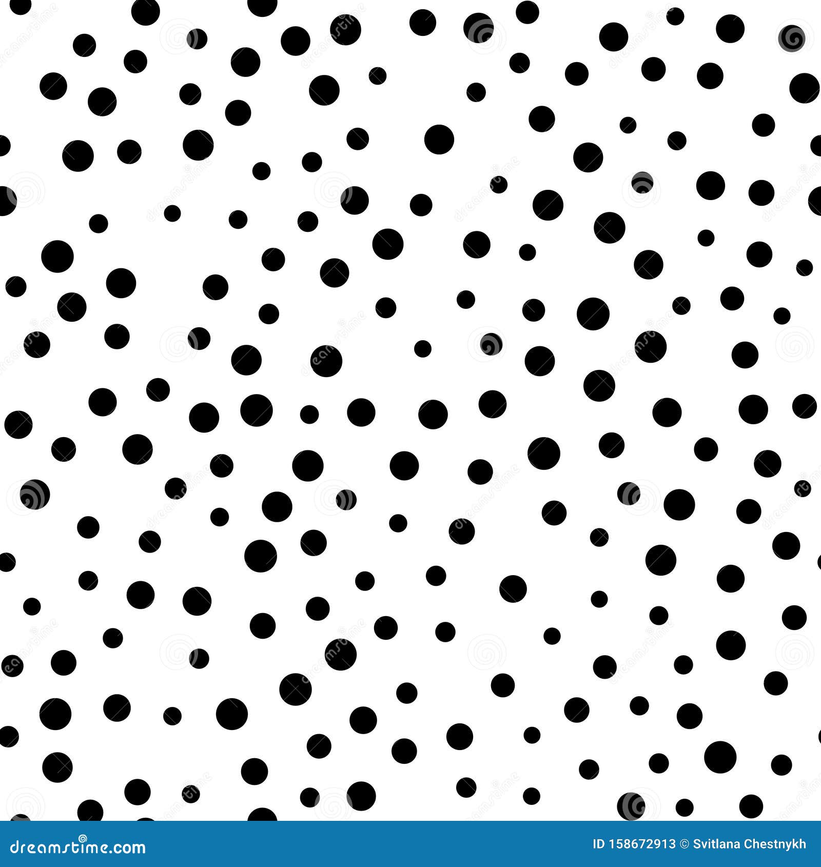 Random Scattered Polka Dots, Abstract Black and White Background Stock ...