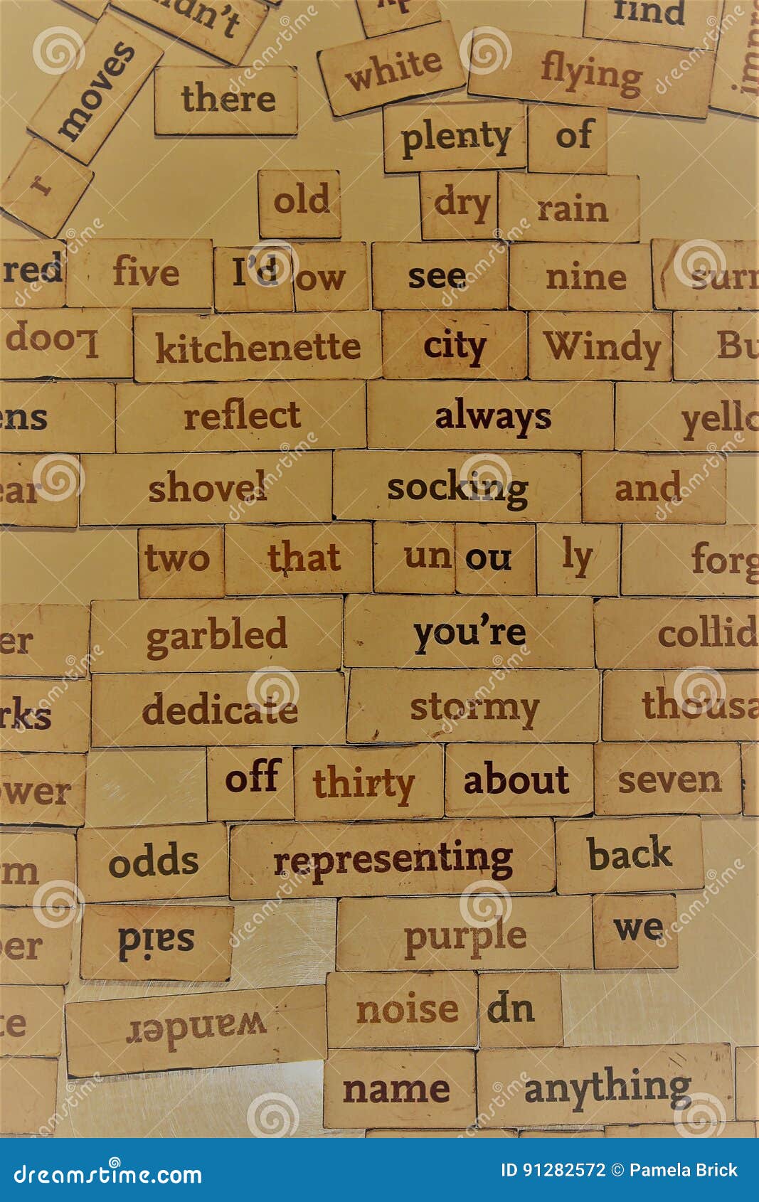 random words on a board can spark memories