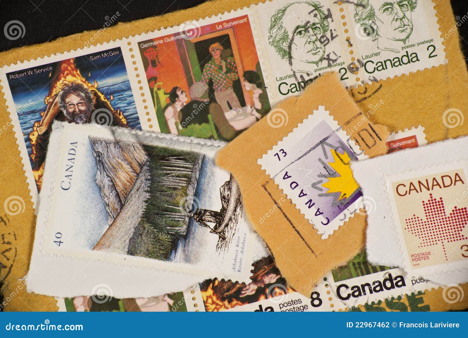 Range of Canadian Postage Stamps from Canada Editorial Photography