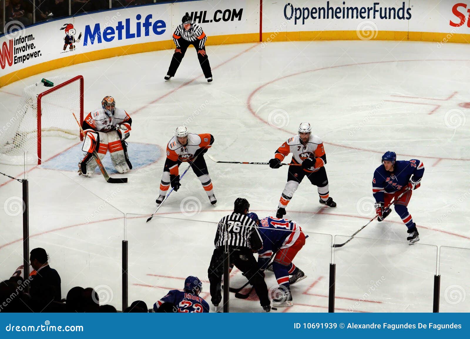 Rangers X Islanders Ice Hockey Game Editorial Stock Image Image of