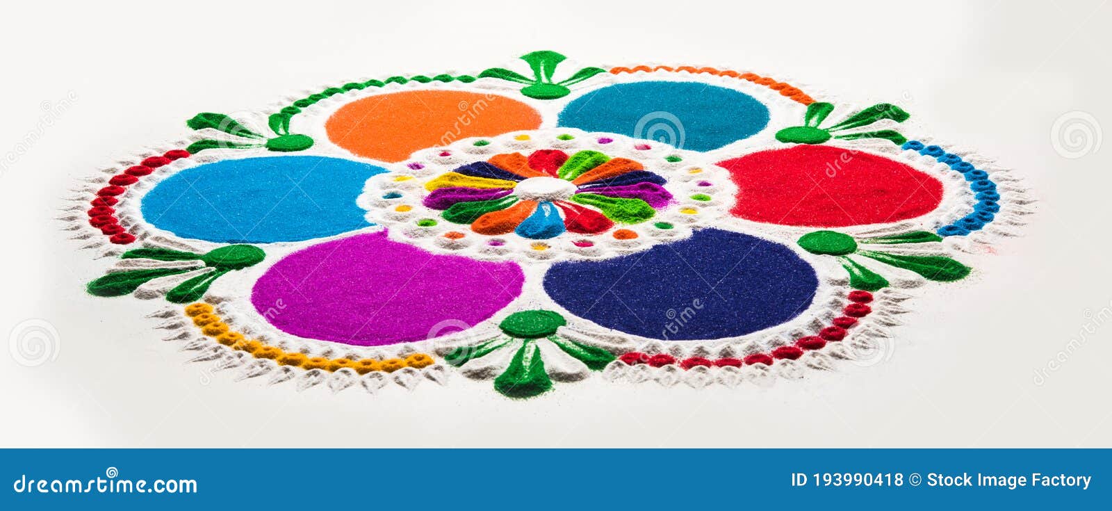 Rangoli Design Made with Colourful Powder for Diwali, Pongal, Onam ...