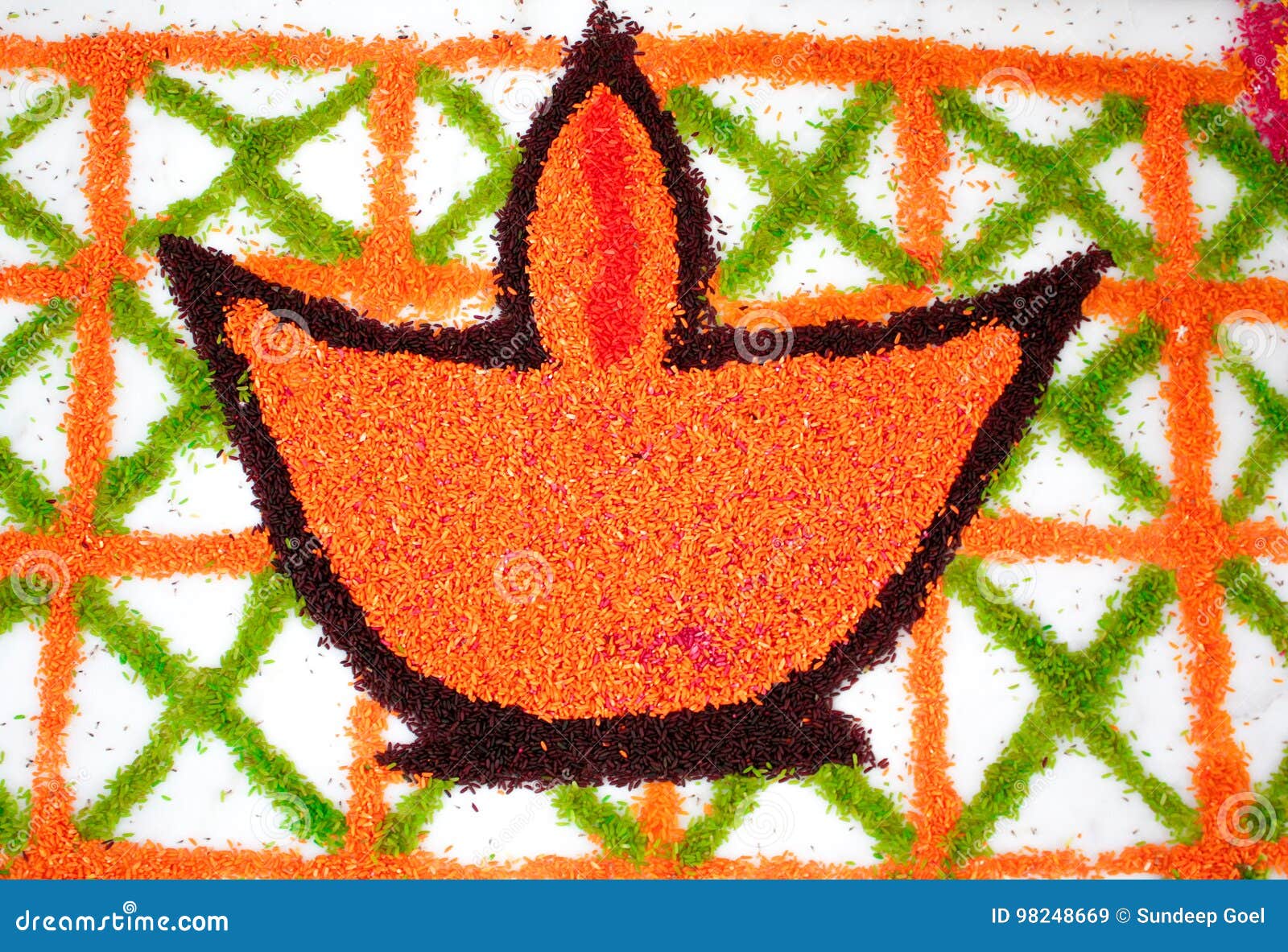 Rangoli of a Lamp & X28;diya& X29; Stock Image Image of pattern