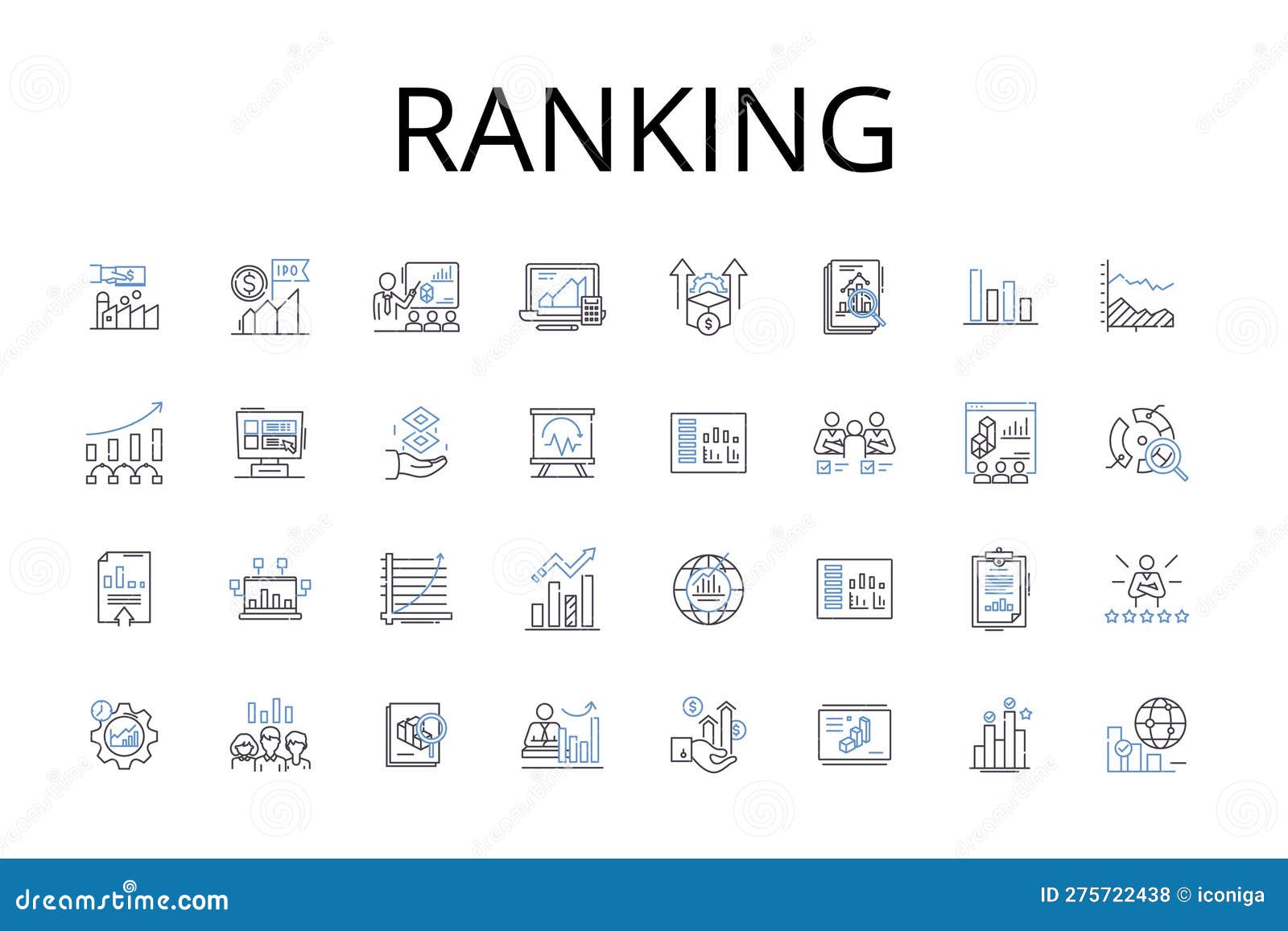 ranking-line-icons-collection-evaluation-grading-scoring-rating