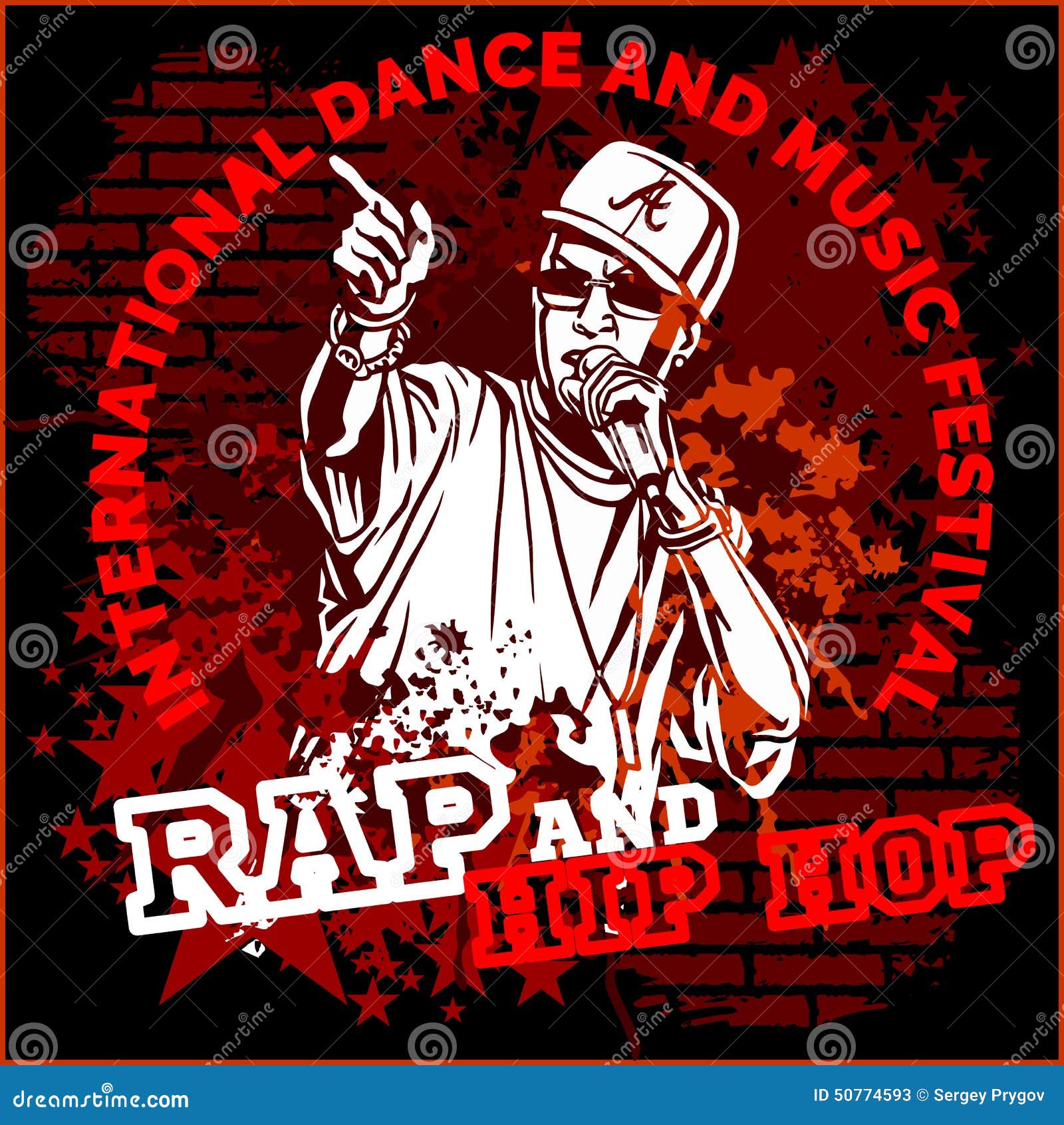 Rap Hip Hop Graffiti - Vector Poster Stock Vector - Illustration of record,  charts: 50774593