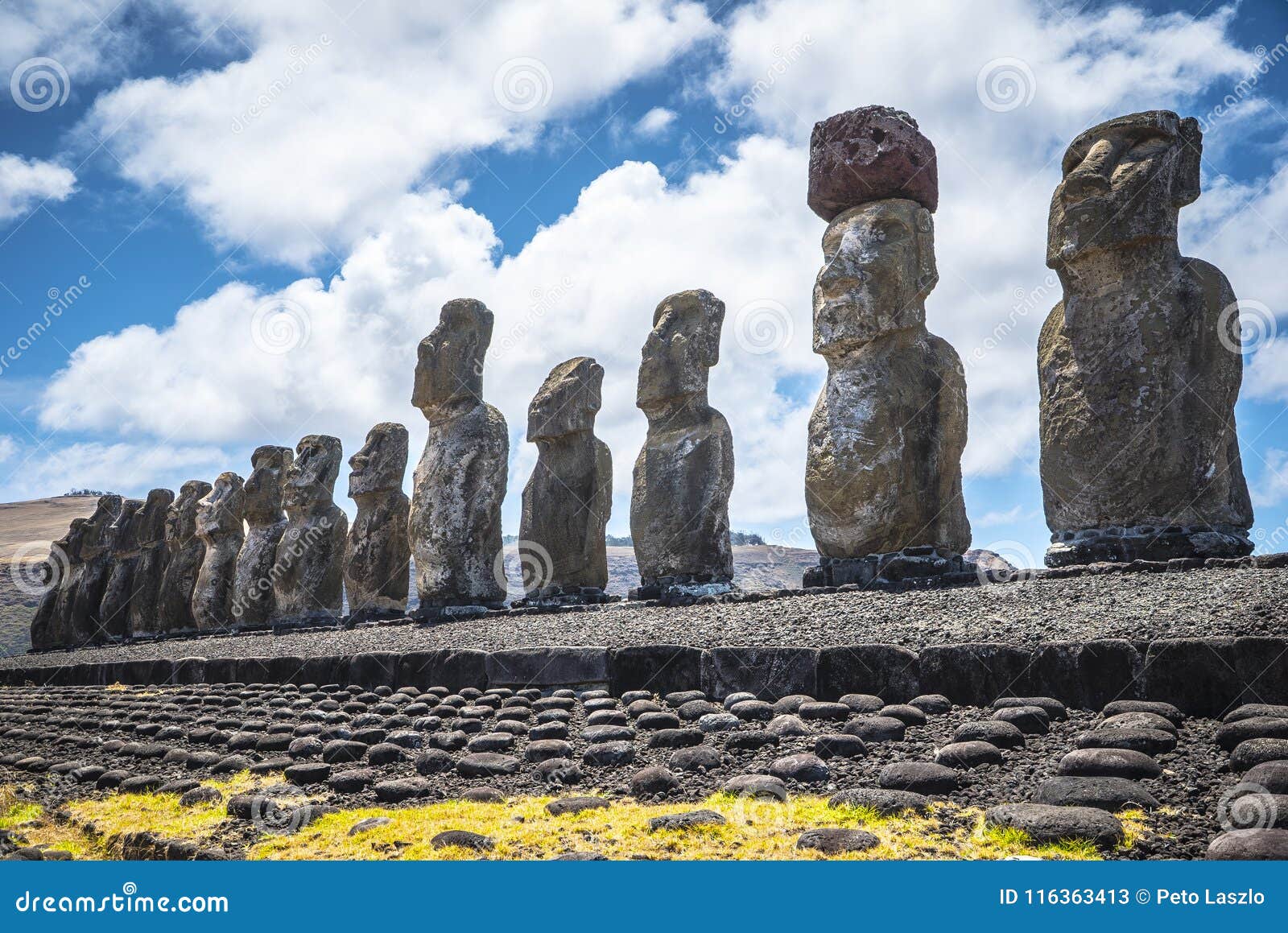 Rapa Nui Moai Statues Easter Island Stock Image Image of face