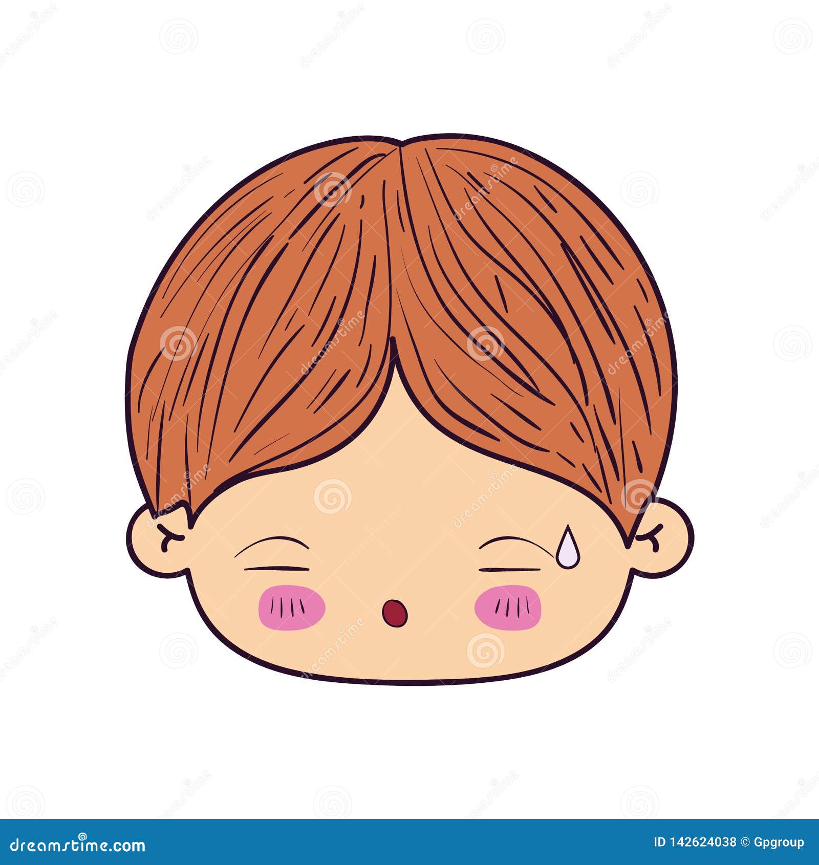 Rosto Cansado Desenho Animado, Kawaii Expressão Personagem Bonito Engraçado  E Emoticon Tema Ilustração Vetorial Royalty Free SVG, Cliparts, Vetores, e  Ilustrações Stock. Image 137748812