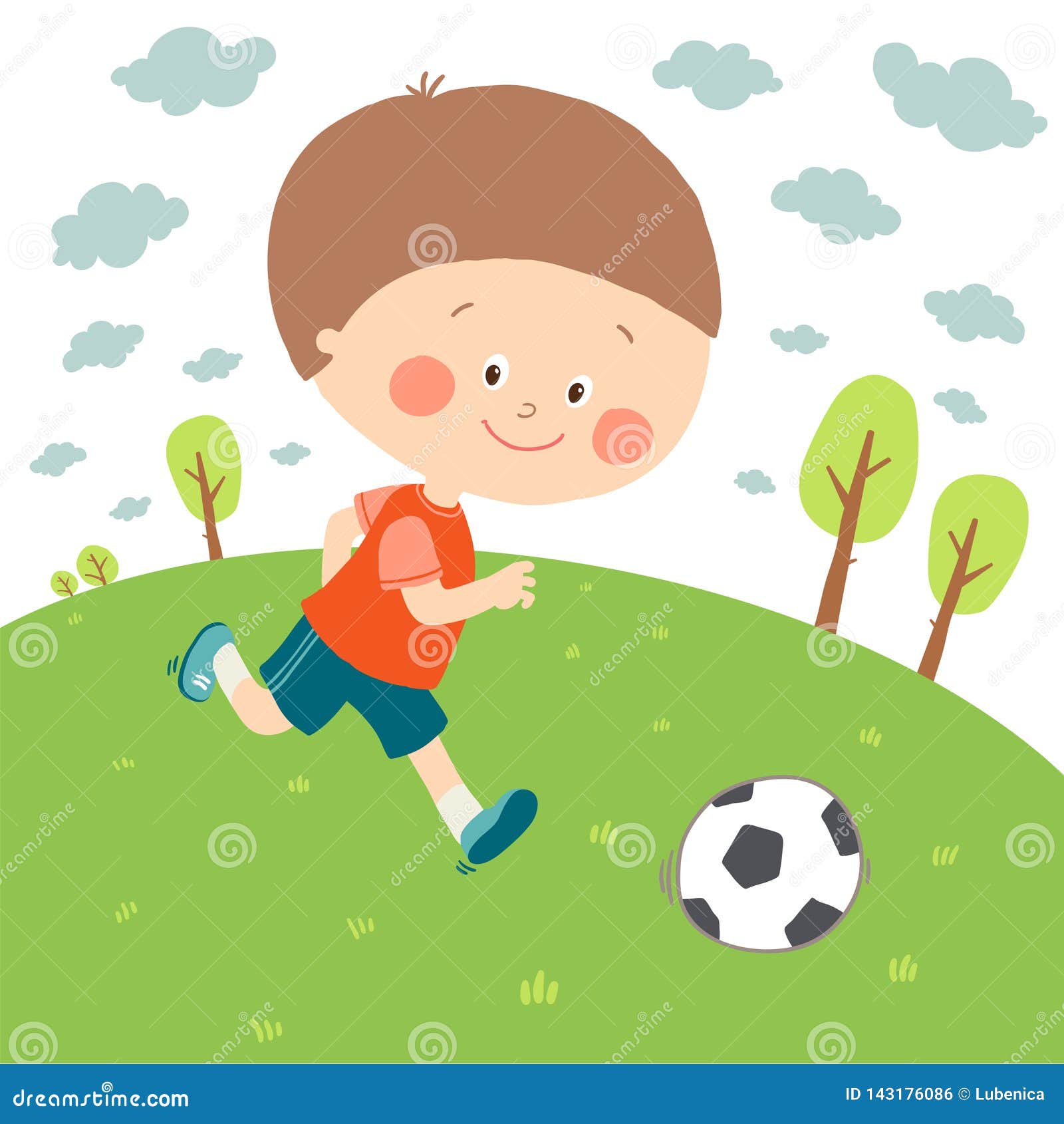 Vetores de Menino Jogando Desenho Animado Bola e mais imagens de Bola - Bola,  Bola de Futebol, Brincar - iStock