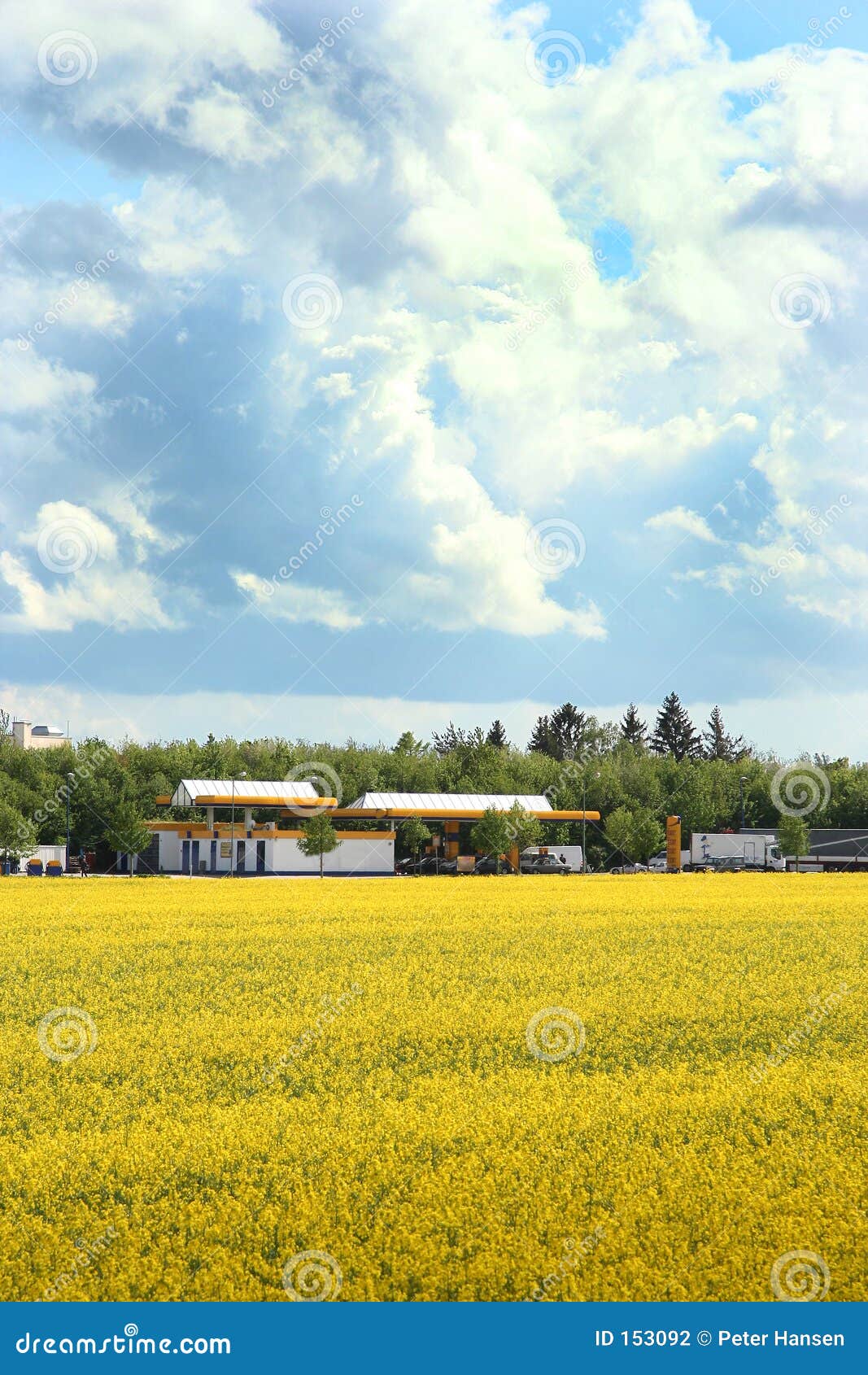 crop and petrol station