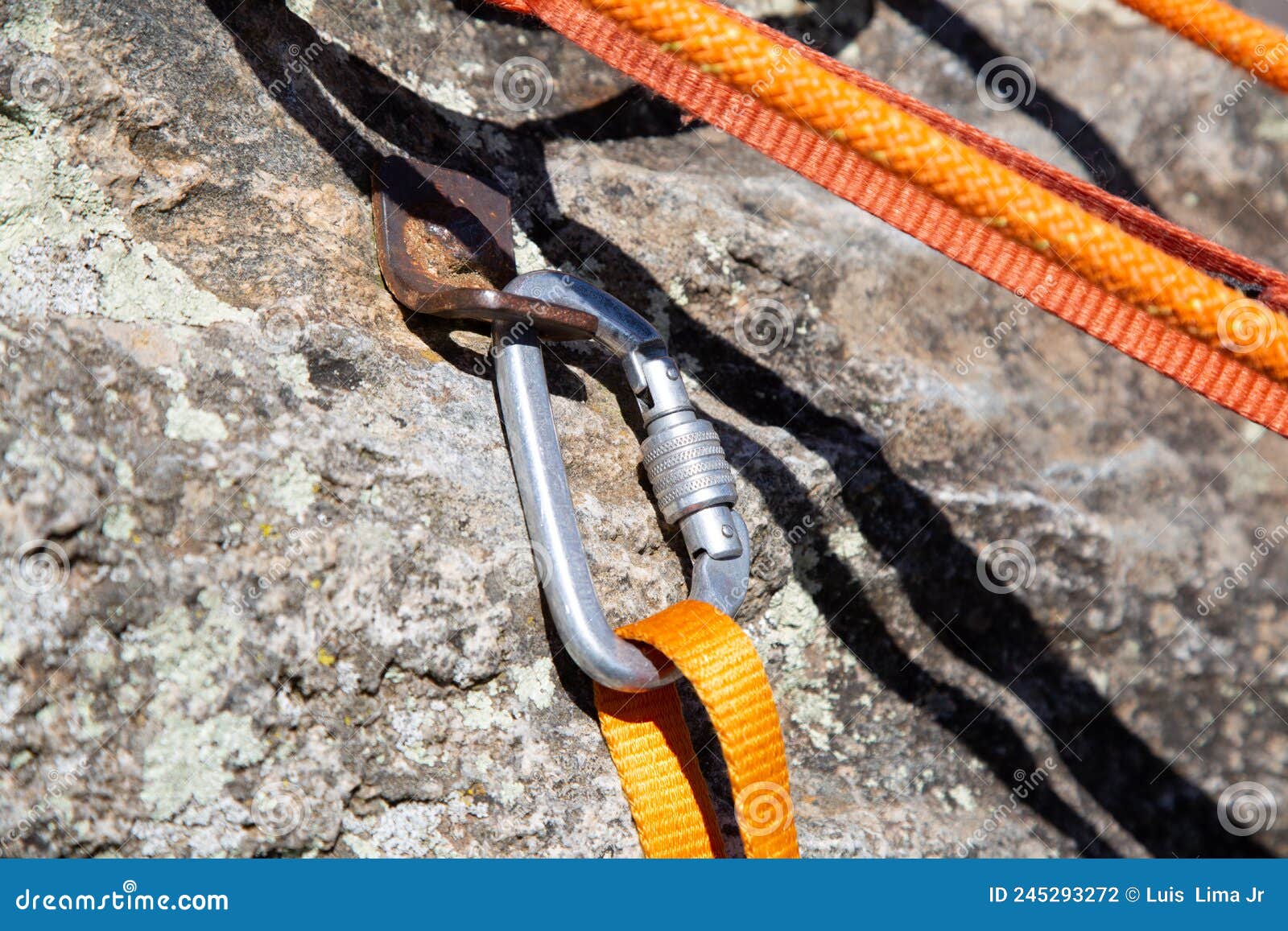 Rappelling Rope in the Mountains. Stock Photo - Image of canada, female:  245293272