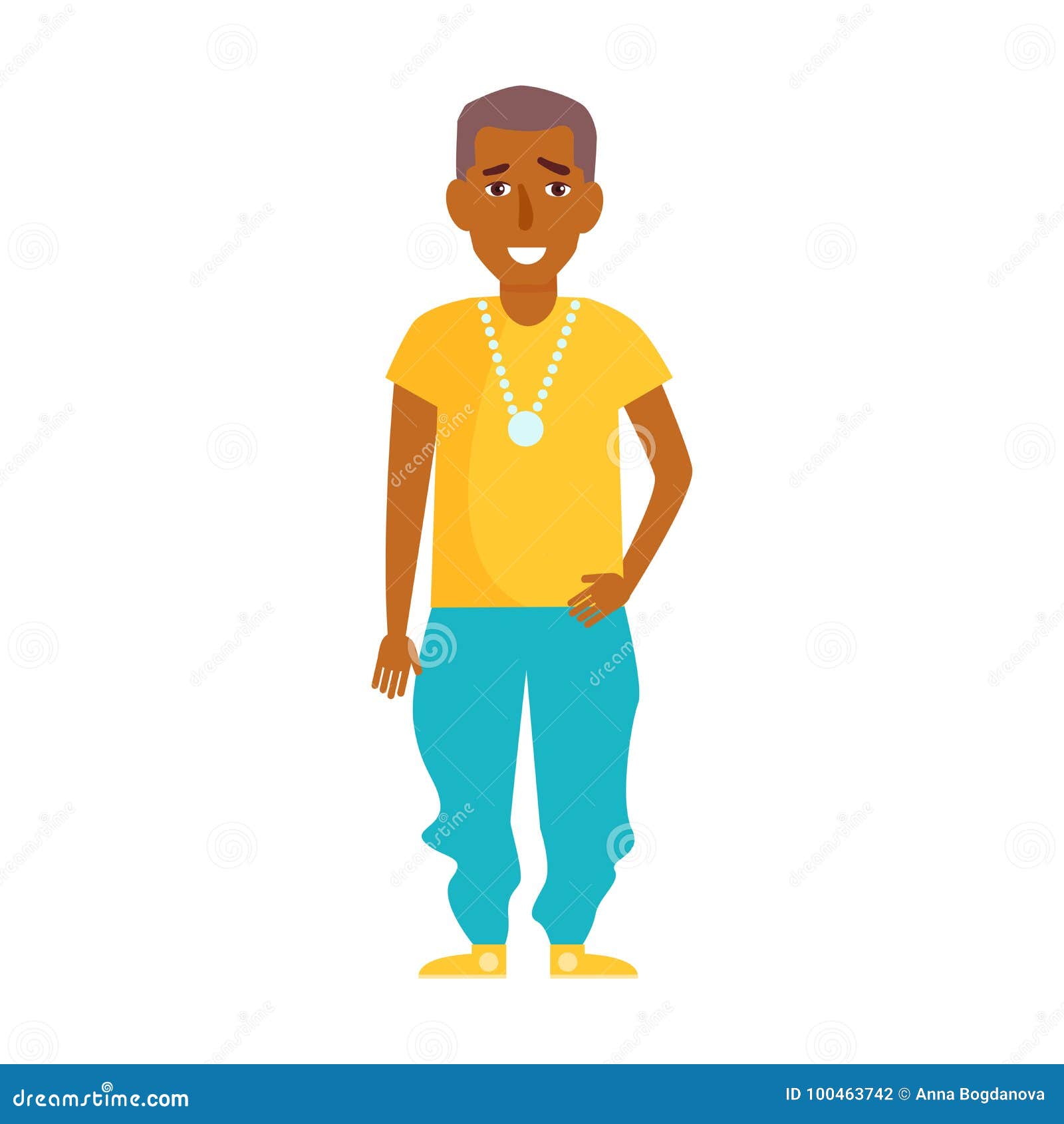 Rapper. Vector. Cartoon. Isolated Stock Vector - Illustration of ...