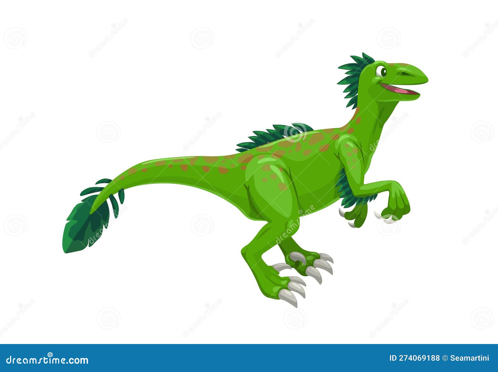 Ilustração em vetor de dinossauro de desenho animado bonito personagem  animal antigo