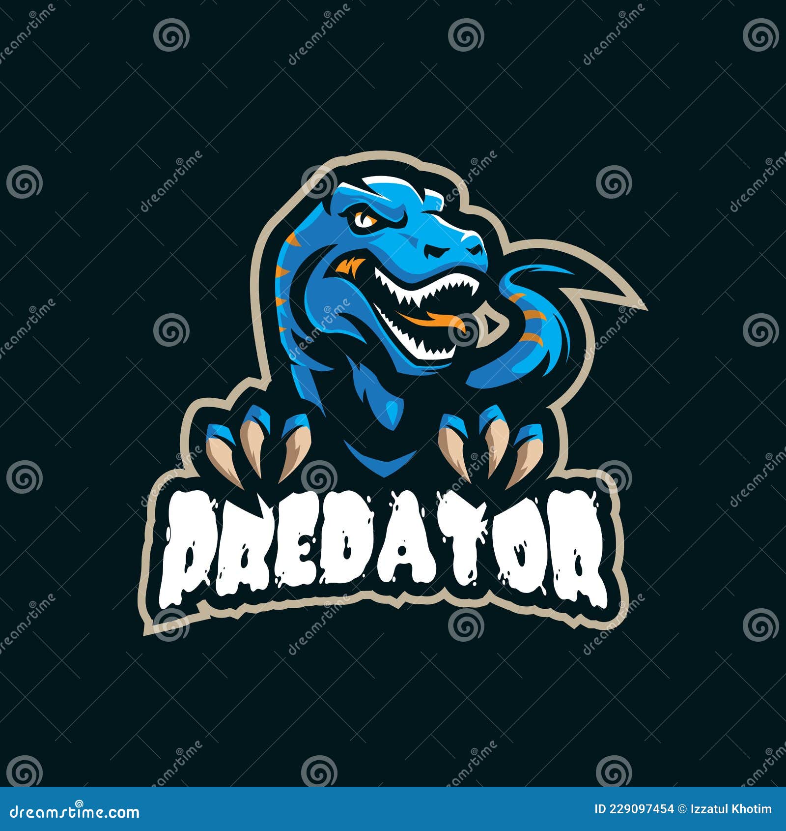 raptor mascot logo   with modern  concept style for badge, emblem and t shirt printing. angry raptor