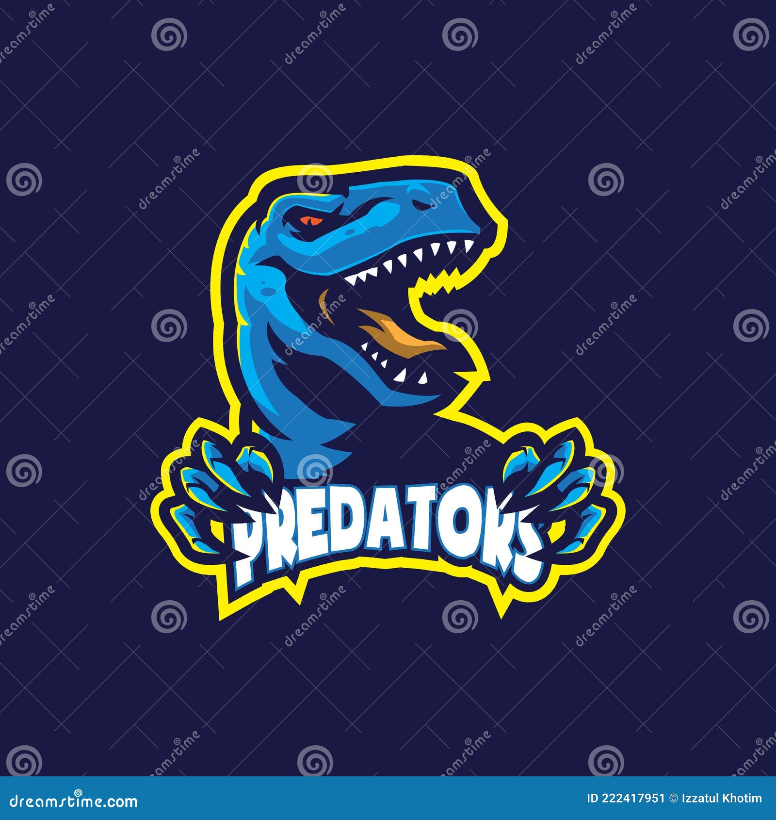 raptor mascot logo   with modern  concept style for badge, emblem and t shirt printing. angry raptor