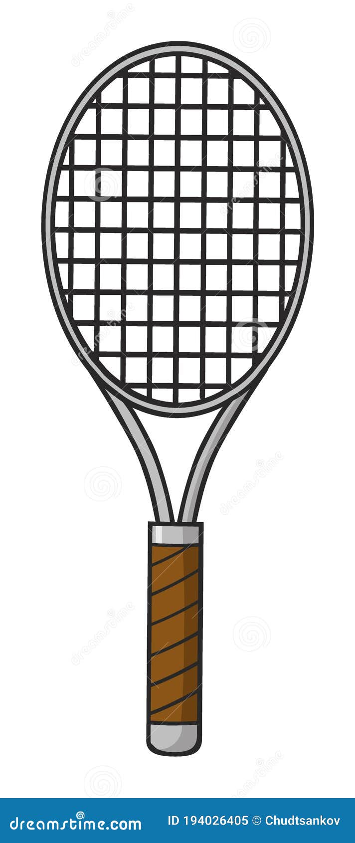 Raqueta De Tenis De Dibujos Animados Ilustración del Vector - Ilustración  de jugador, elemento: 194026405