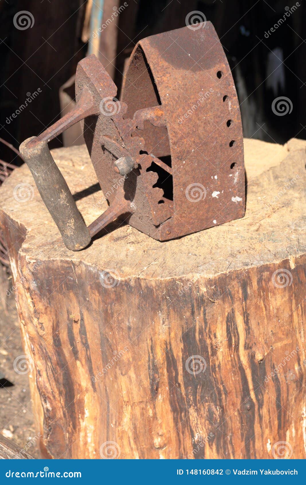 Rare Iron Working on Coals. Stock Photo Image of architecture, timber