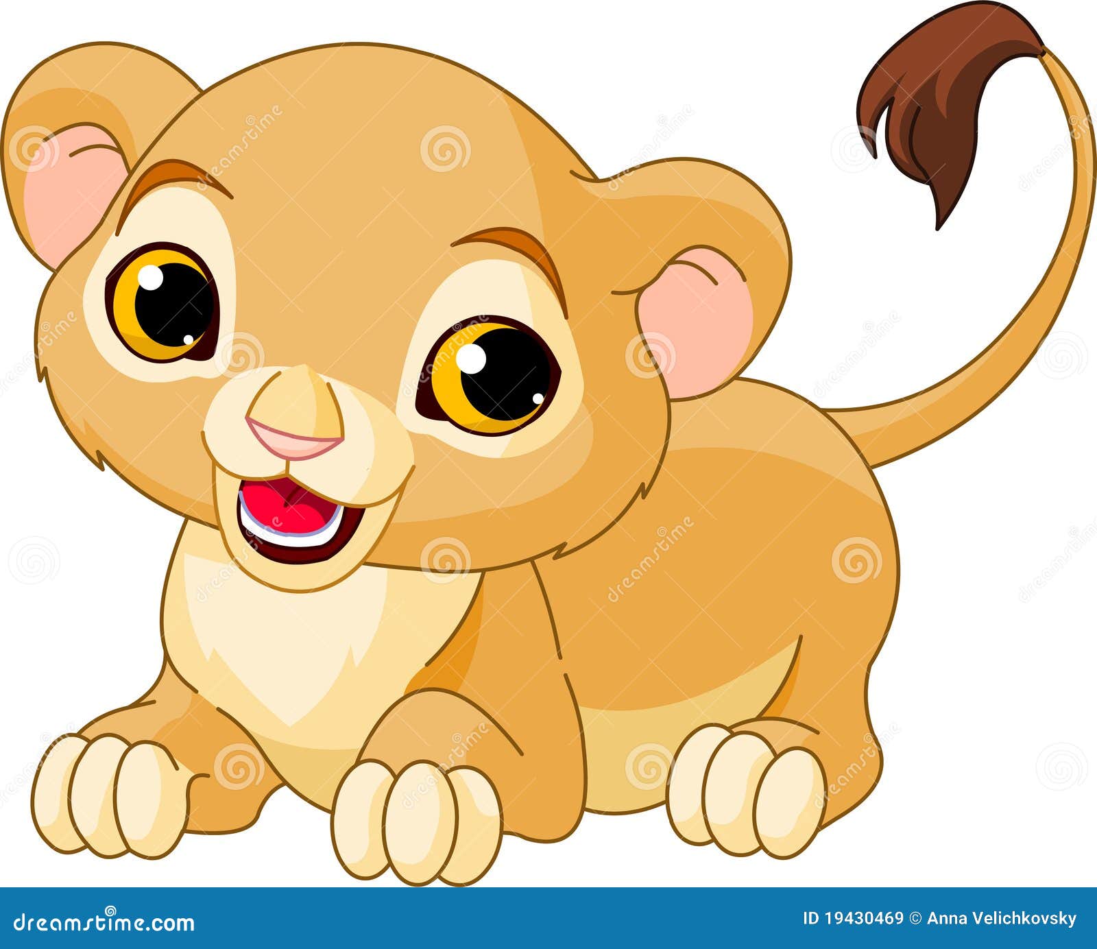 baby lion cartoon drawing