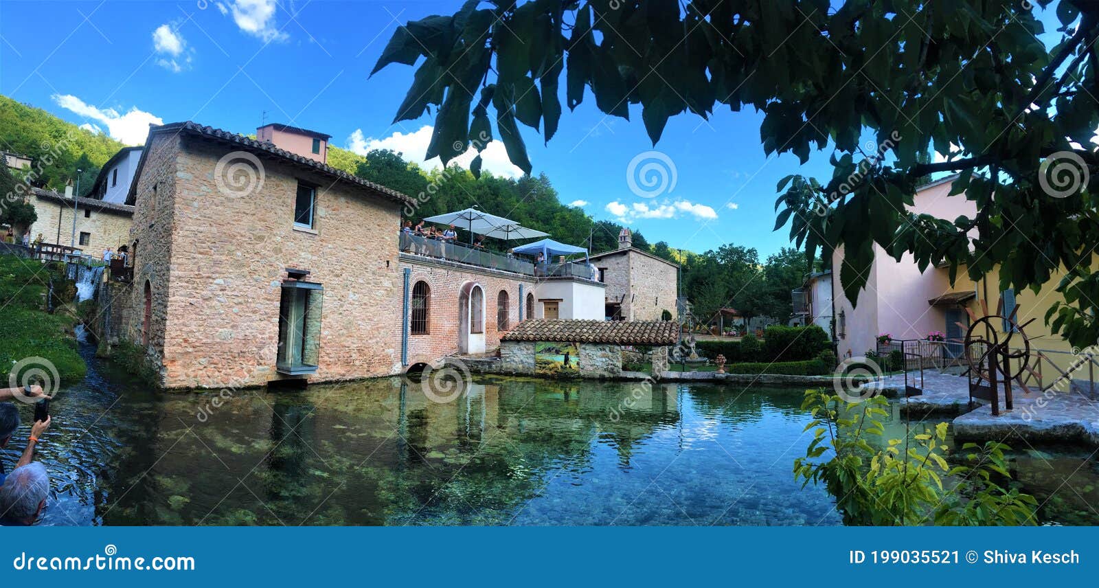 rasiglia, the village of the water streams, umbria region, italy. nature, tourism and splendour