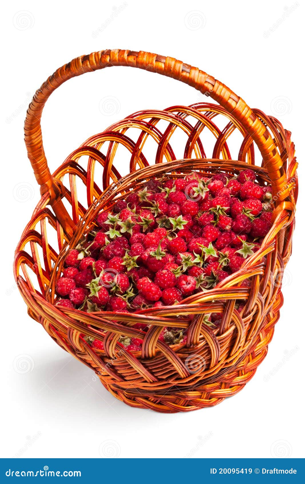 Raspberries in a basket stock image. Image of ripe, gourmet 20095419
