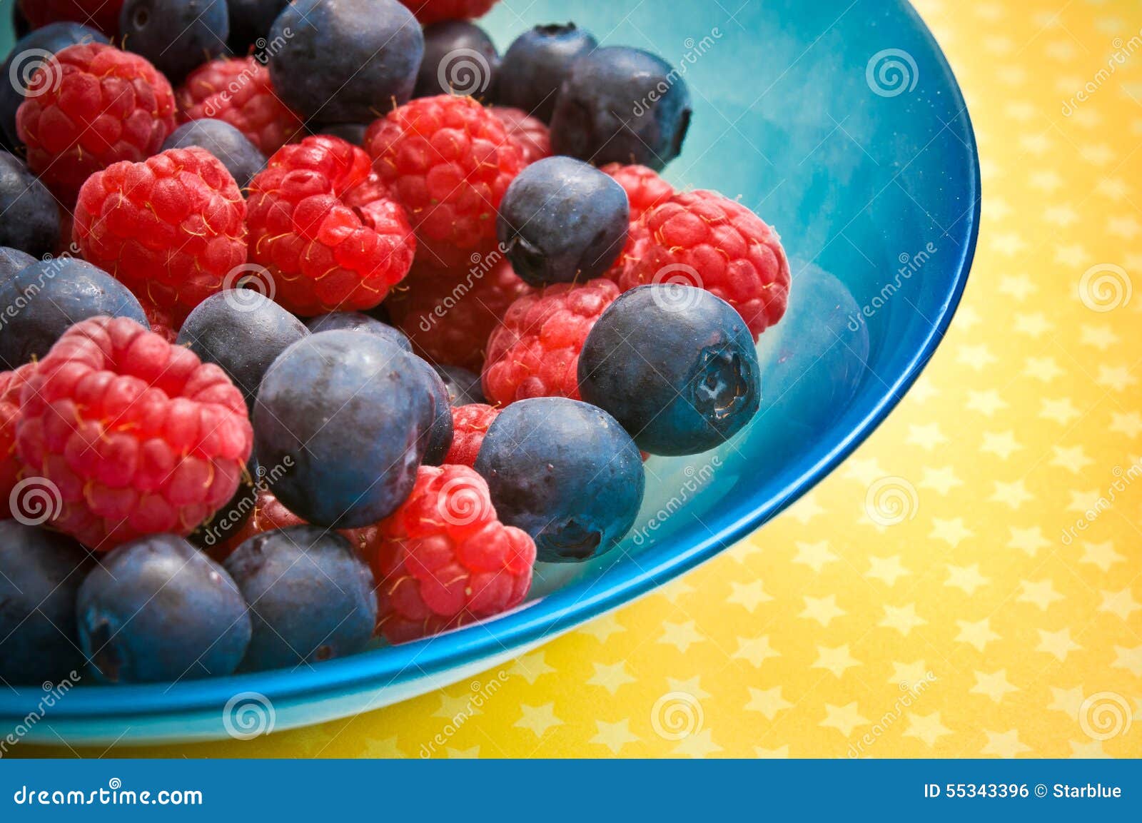 Raspberries and Blueberries Stock Photo Image of nutrition