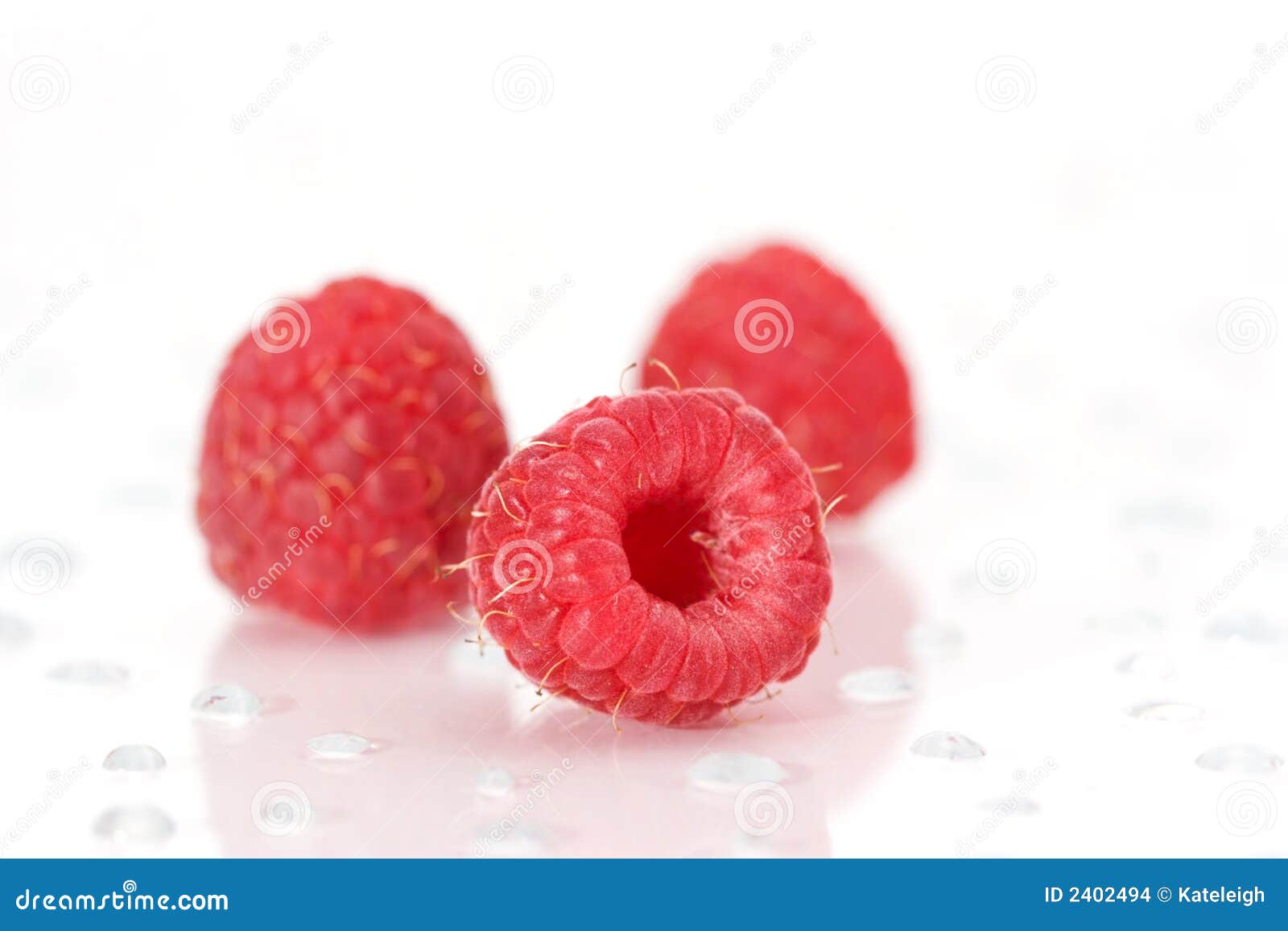 Raspberries and Water Drops Stock Photo Image of water, food 2402494