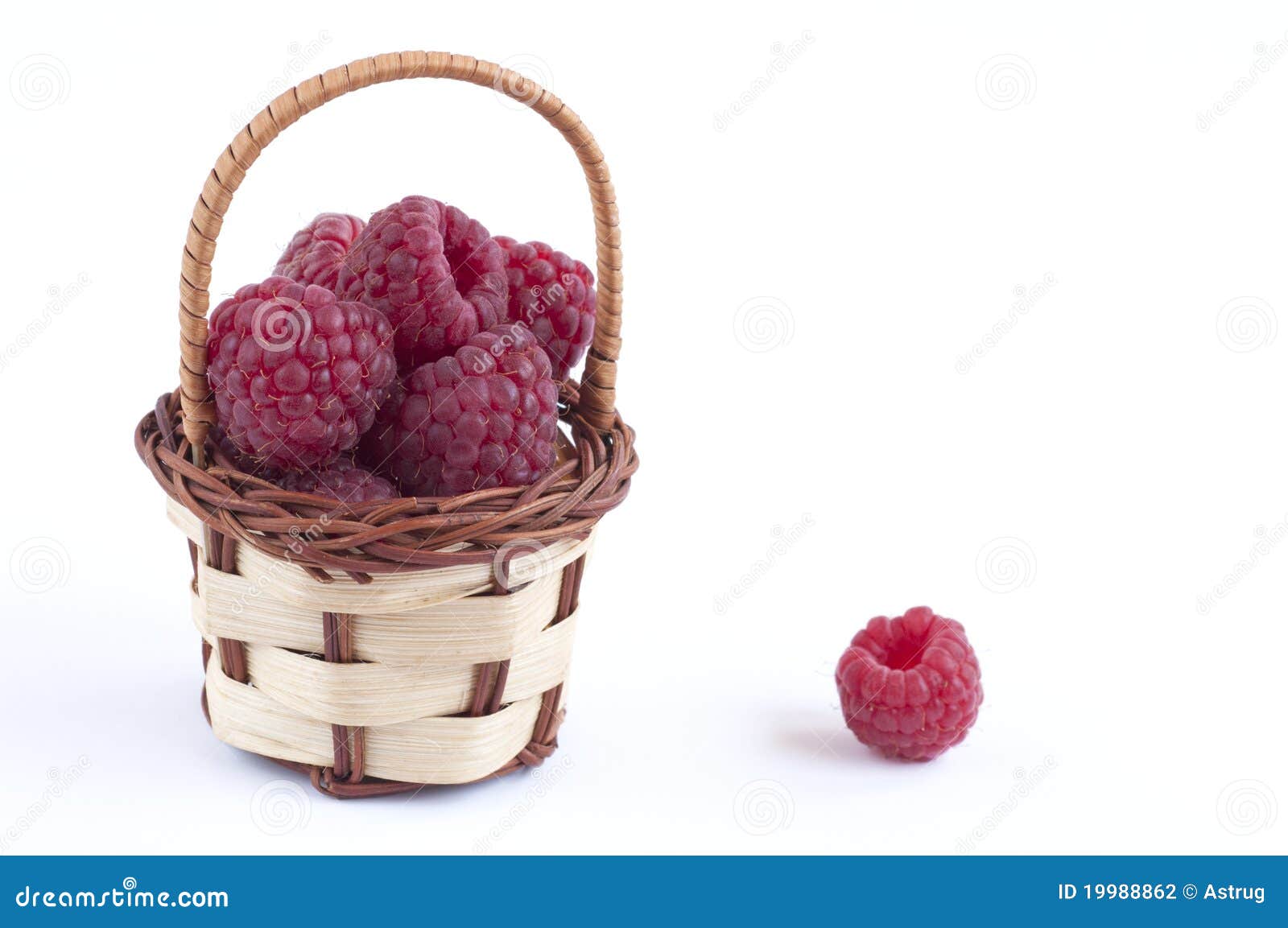 Raspberry basket stock photo. Image of sweet, closeup 19988862