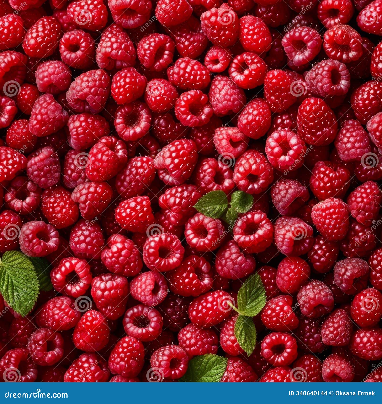raspberry berries texture background, rubus idaeus fruits pattern, many red-fruited raspberries mockup