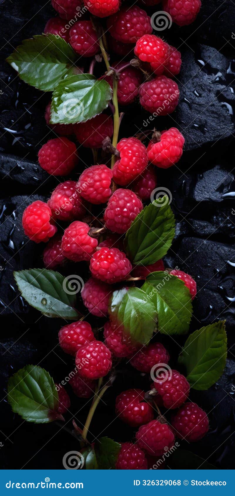 raspberry bush on black shingle: sustainable  inspiration