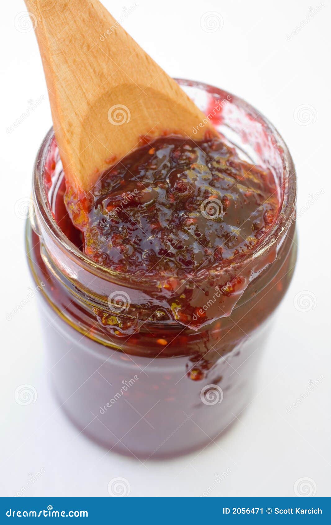 Raspberry Jam, Jelly or Preserves Jar Stock Image Image of