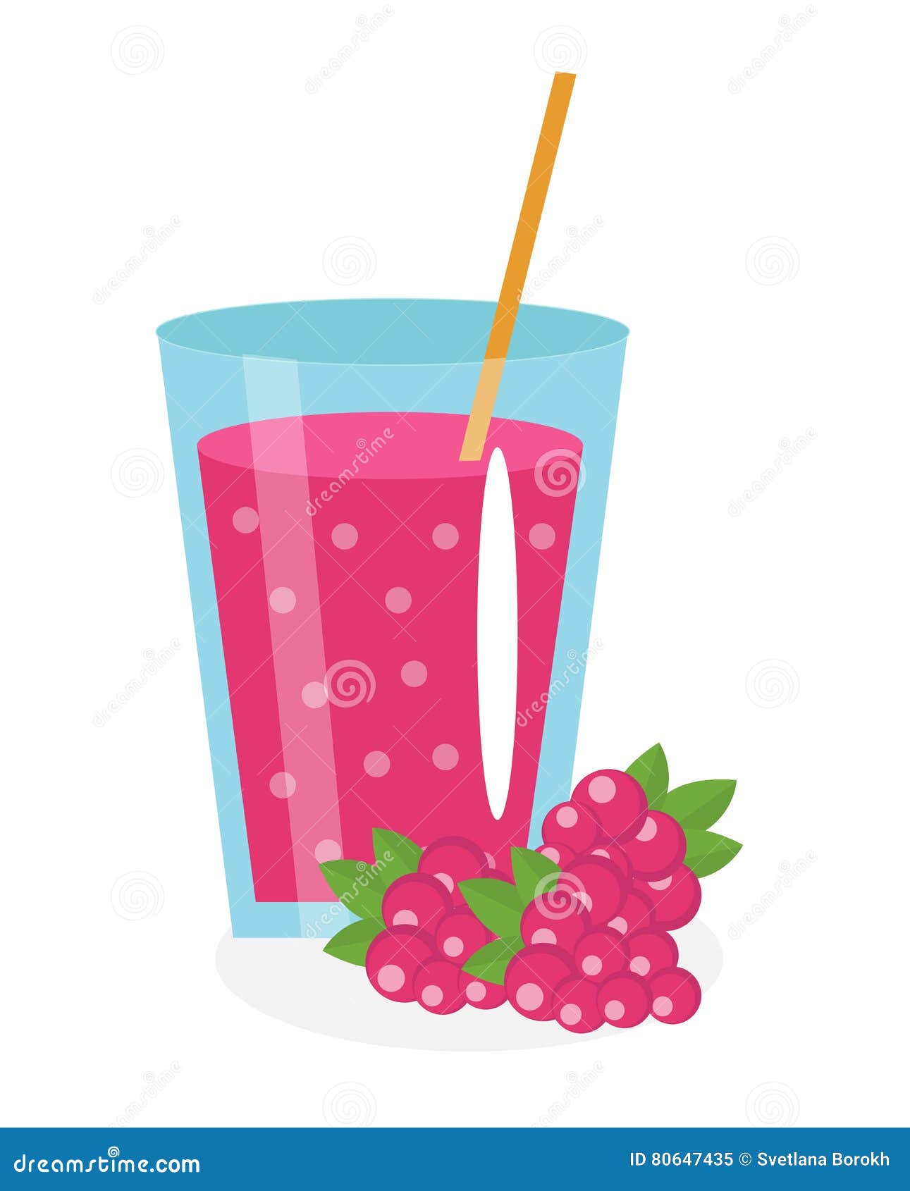 Raspberry Juice in a Glass. Fresh Isolated on White Background. Fruit ...