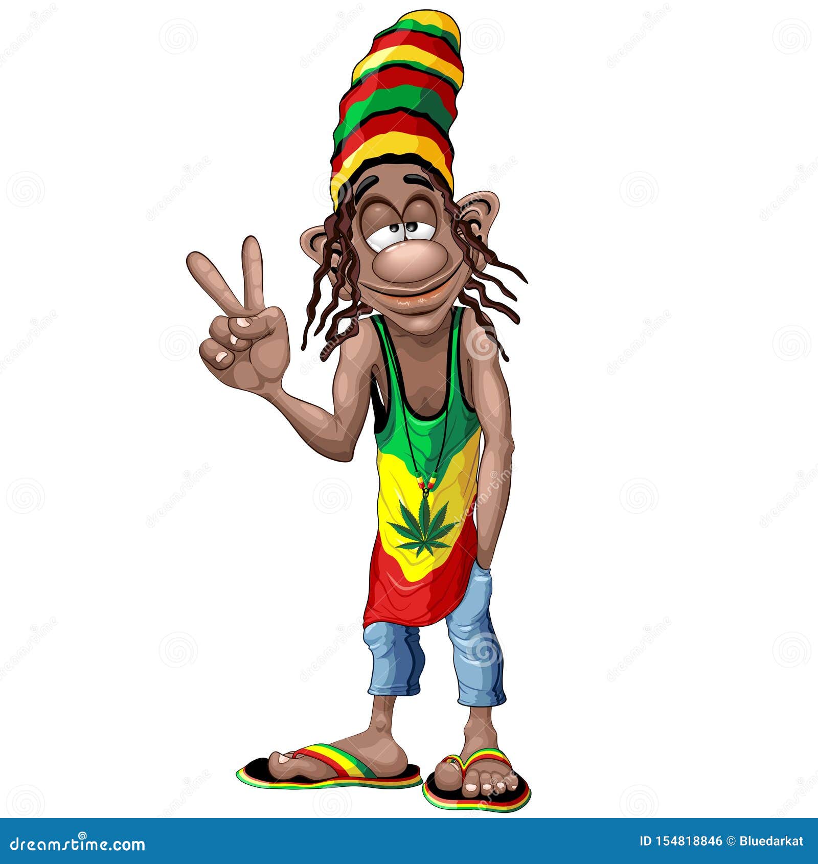 Rastafarian Cartoon