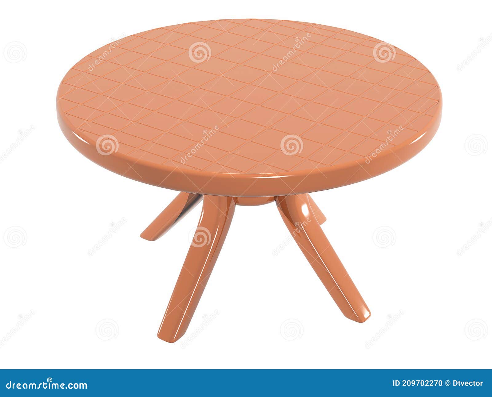 plastic round table top view