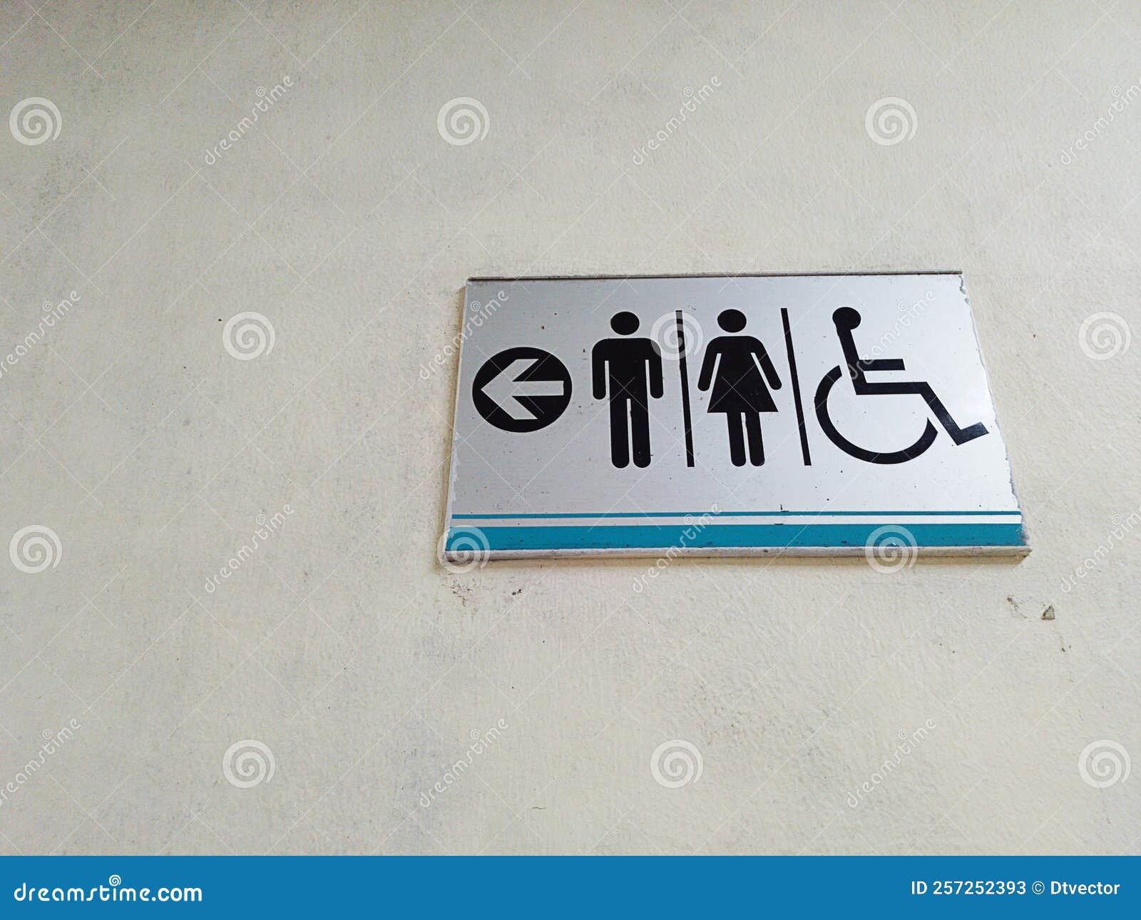 toilet sign disable wrong direction